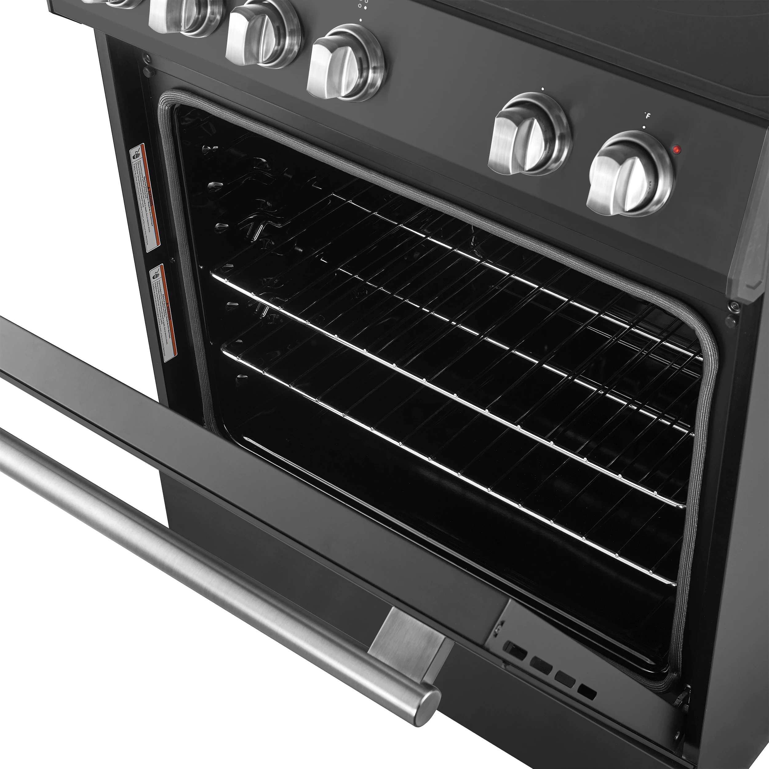 Leonardo Espresso 30-Inch Black Electric Range, True Convection, Energy Efficient FFSEL601230BLK