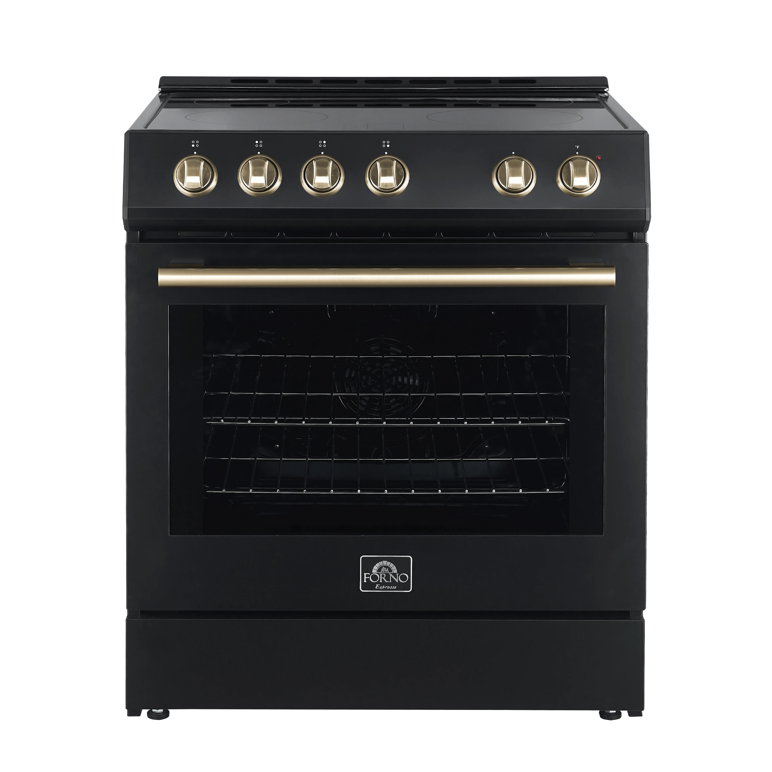 Leonardo Espresso 30-Inch Black Electric Range, True Convection, Energy Efficient FFSEL601230BLK
