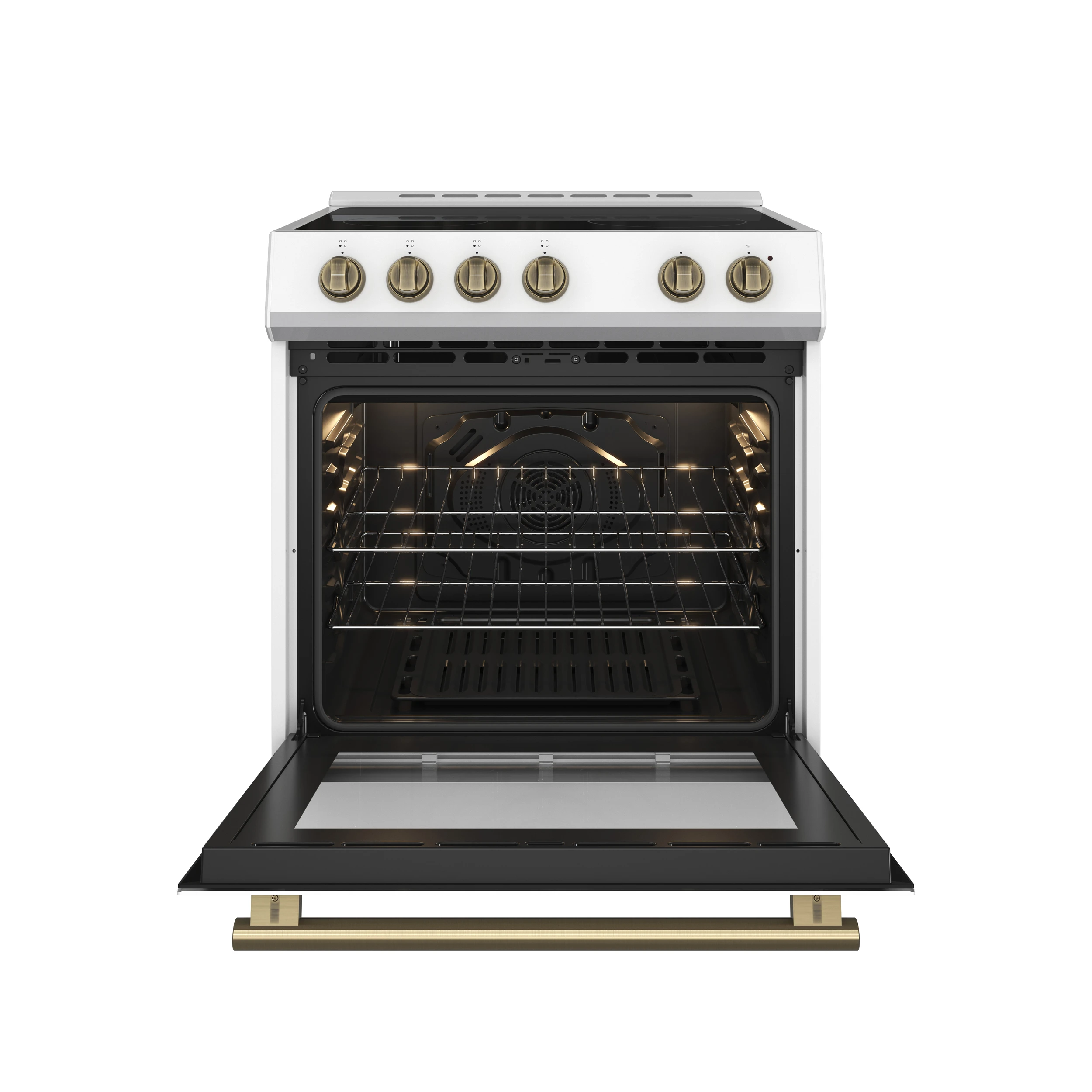 Leonardo Espresso 30-Inch White Electric Range, True Convection, Energy Efficient FFSEL601230WHT