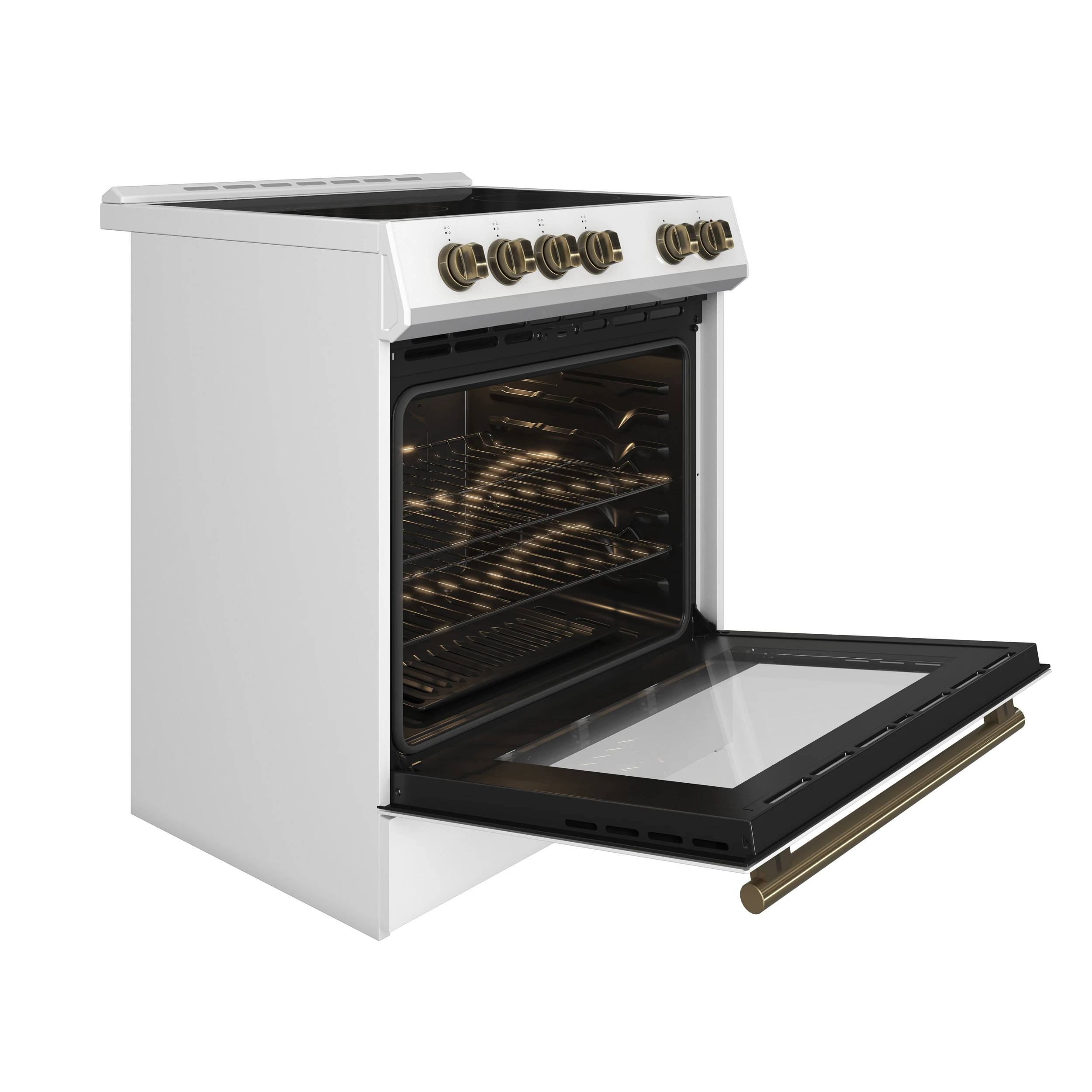 Leonardo Espresso 30-Inch White Electric Range, True Convection, Energy Efficient FFSEL601230WHT