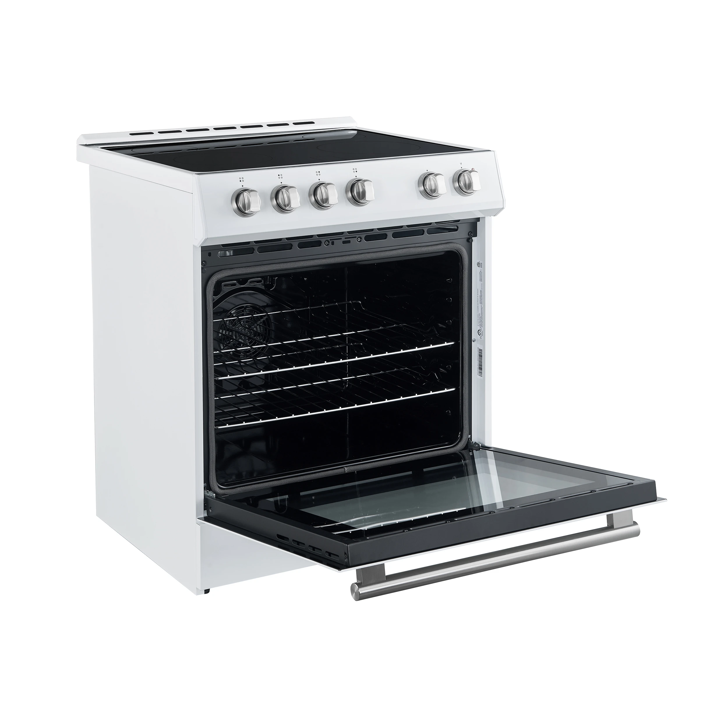 Leonardo Espresso 30-Inch White Electric Range, True Convection, Energy Efficient FFSEL601230WHT