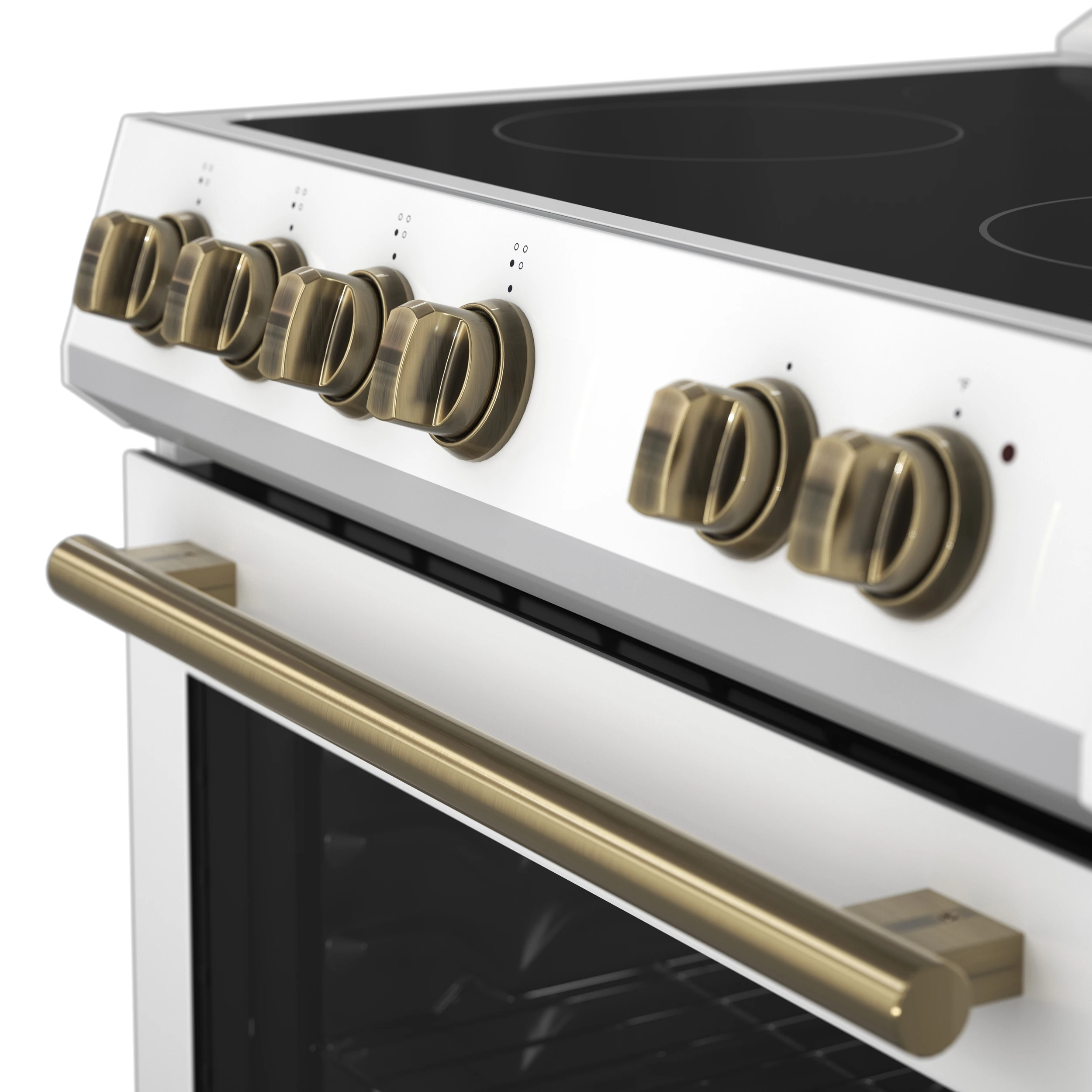 Leonardo Espresso 30-Inch White Electric Range, True Convection, Energy Efficient FFSEL601230WHT