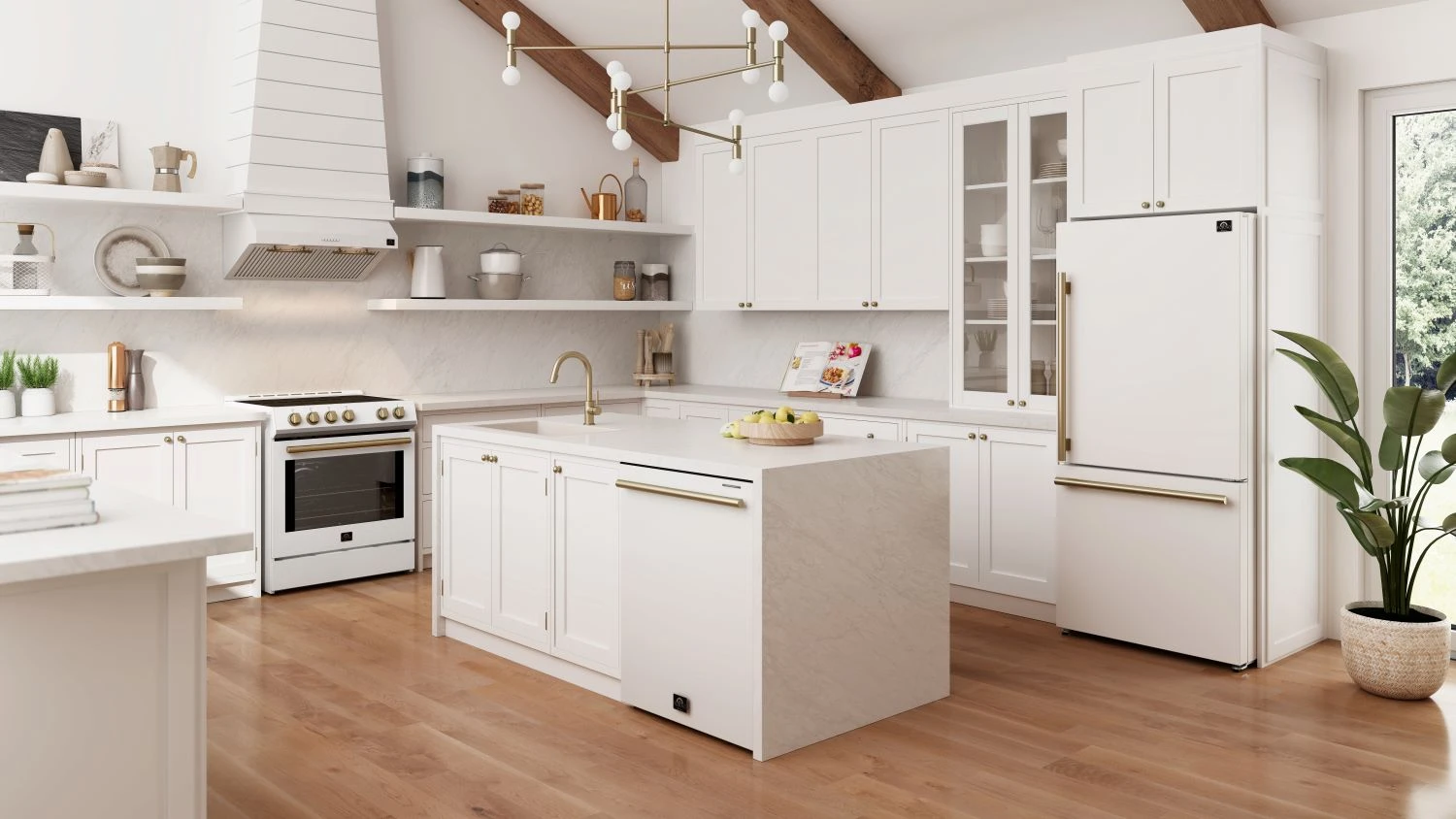 Leonardo Espresso 30-Inch White Electric Range, True Convection, Energy Efficient FFSEL601230WHT