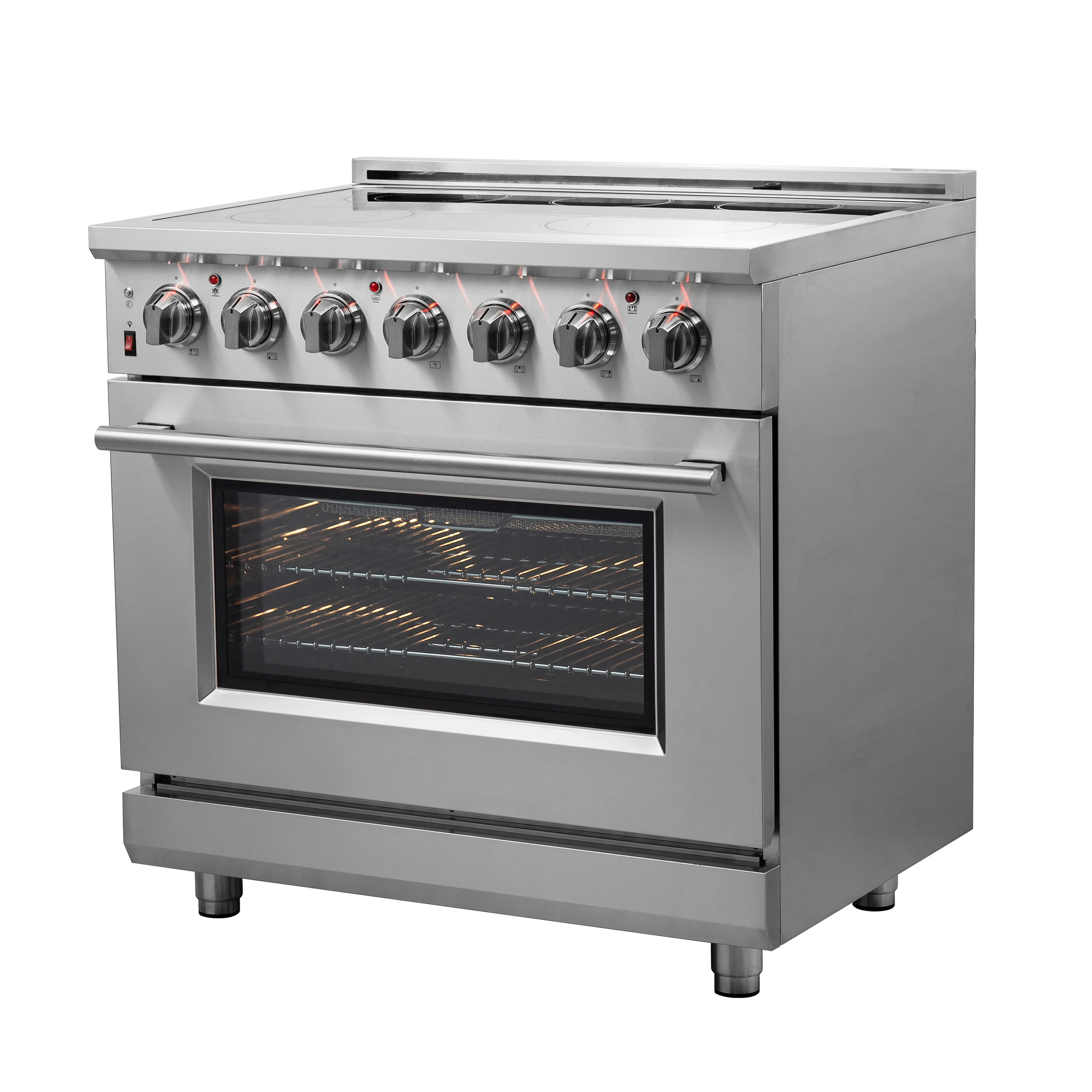 Massimo 36-Inch Freestanding Chef Door Electric Range, True Convection Oven FFSEL602036