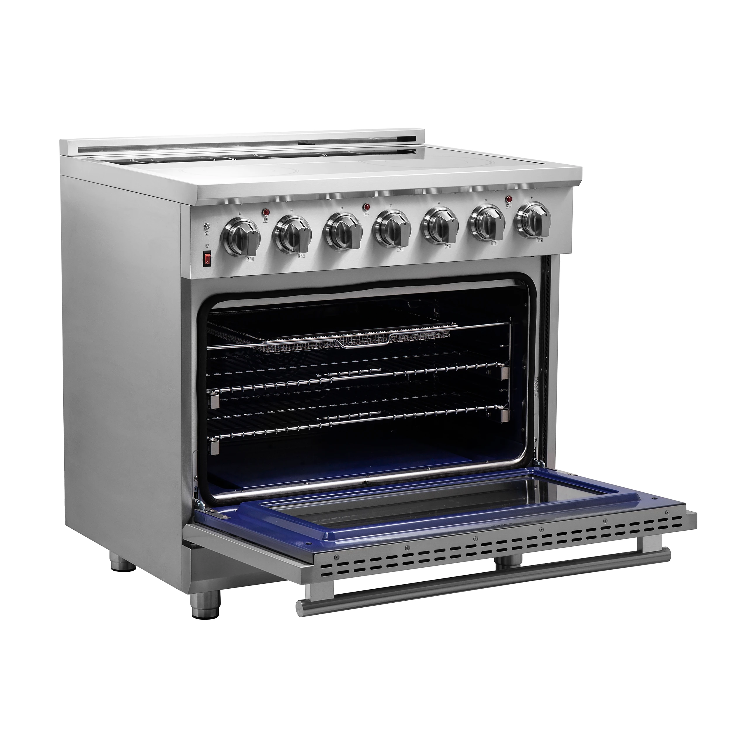 Massimo 36-Inch Freestanding Chef Door Electric Range, True Convection Oven FFSEL602036