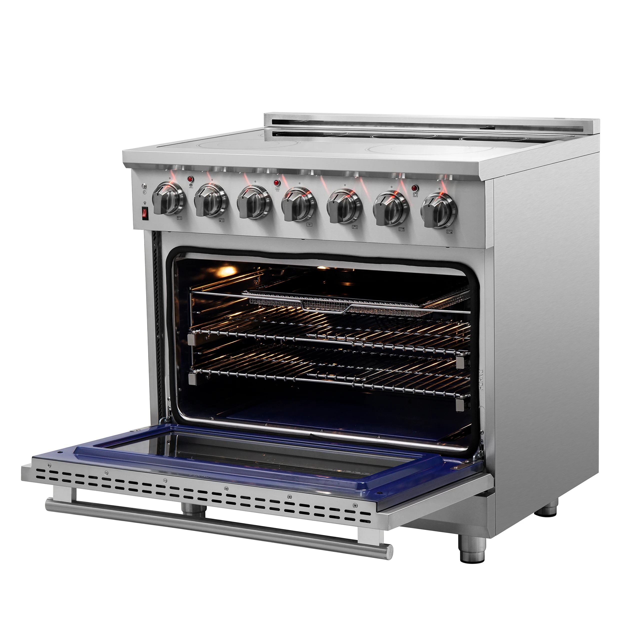 Massimo 36-Inch Freestanding Chef Door Electric Range, True Convection Oven FFSEL602036