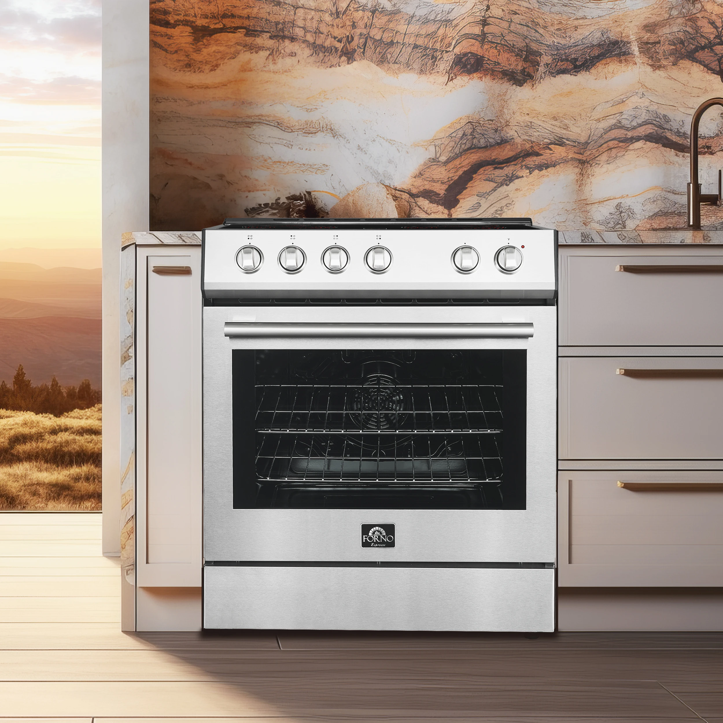 Leonardo Espresso 30-Inch Electric Range, True Convection, Energy Efficient FFSEL602230