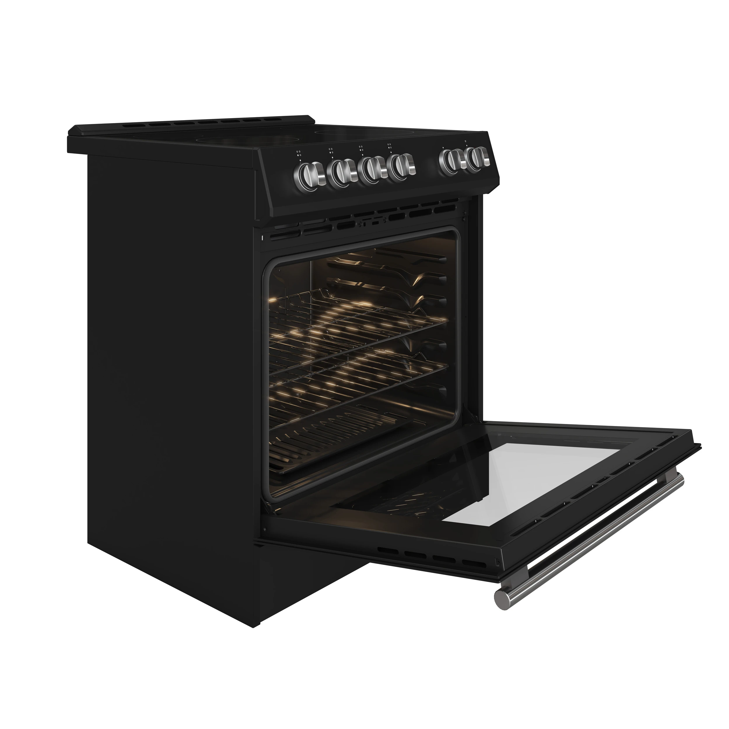 Leonardo Espresso 30-Inch Black Electric Range, True Convection, Energy Efficient FFSEL602230BLK