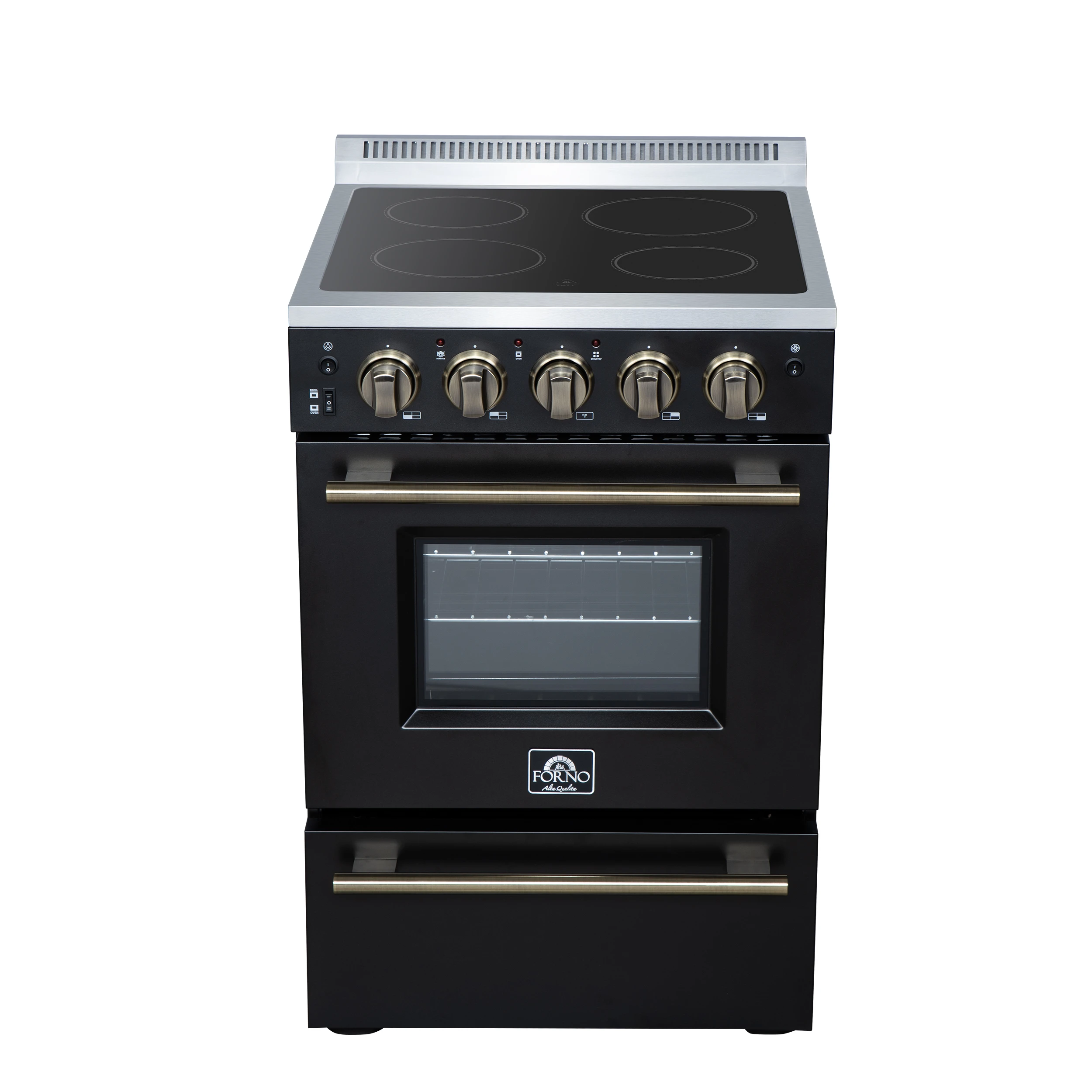 Loiano 24 Inch Freestanding Electric Range in Black FFSEL606924BLK
