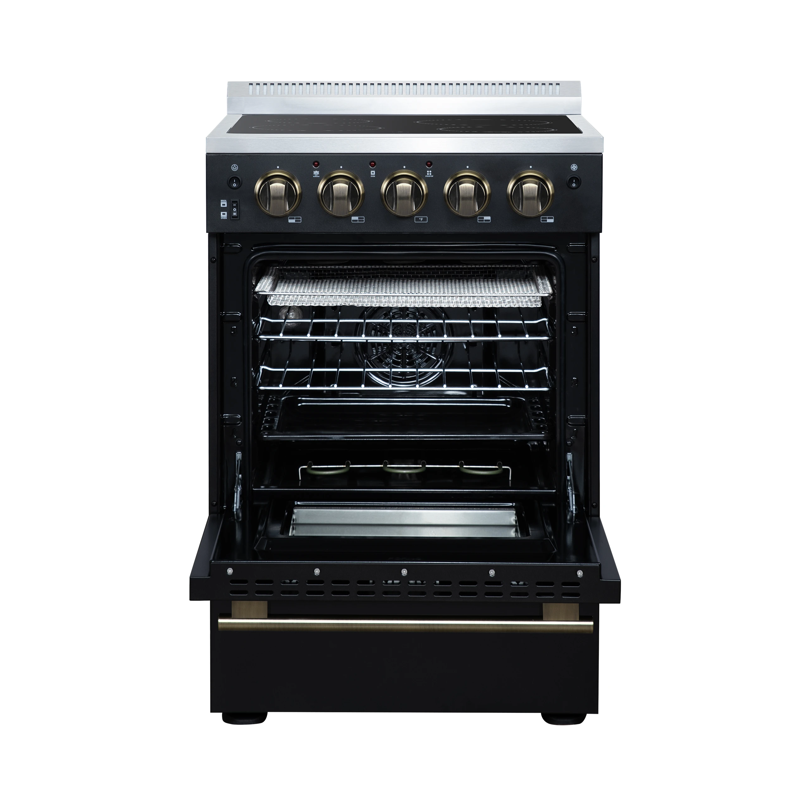 Loiano 24 Inch Freestanding Electric Range in Black FFSEL606924BLK