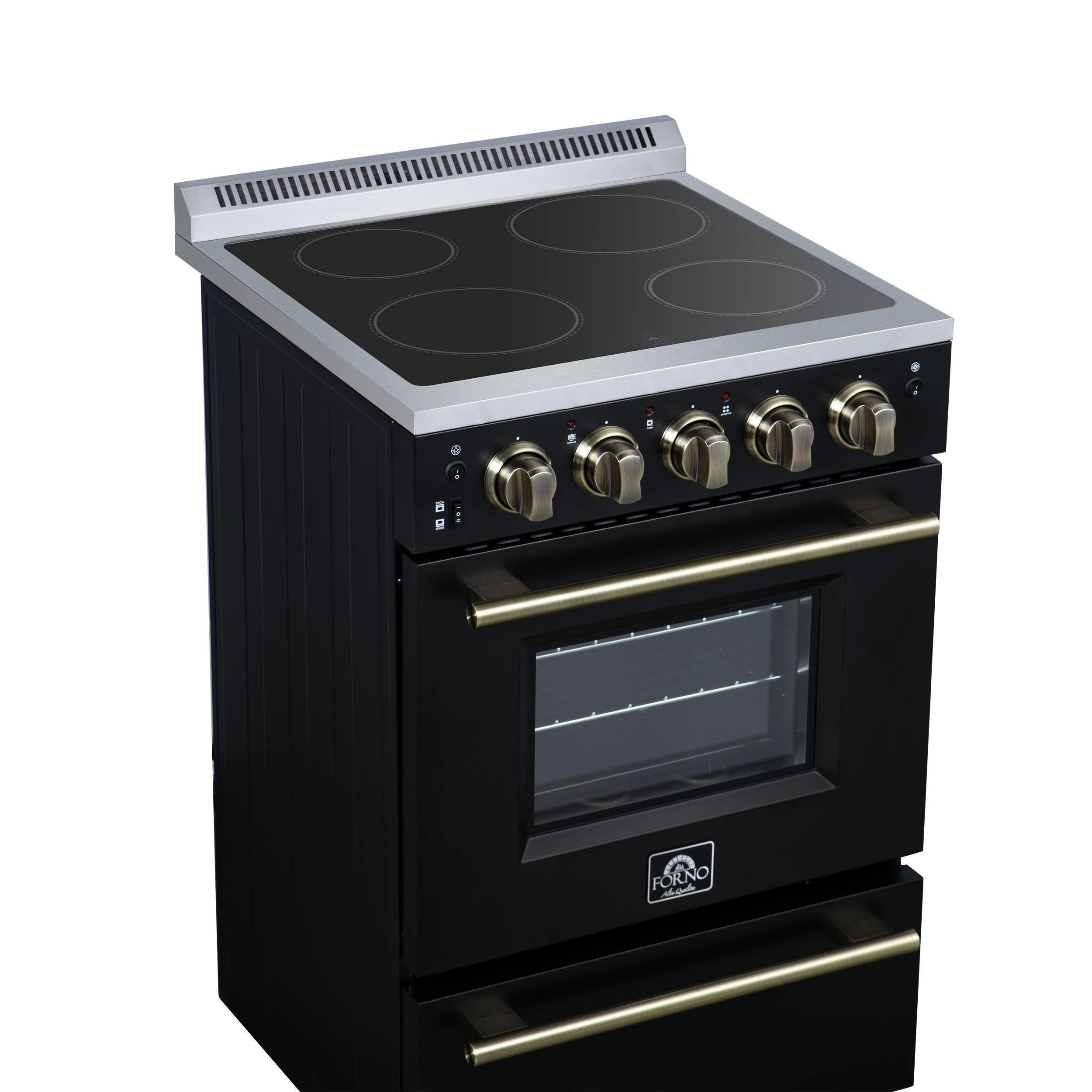 Loiano 24 Inch Freestanding Electric Range in Black FFSEL606924BLK
