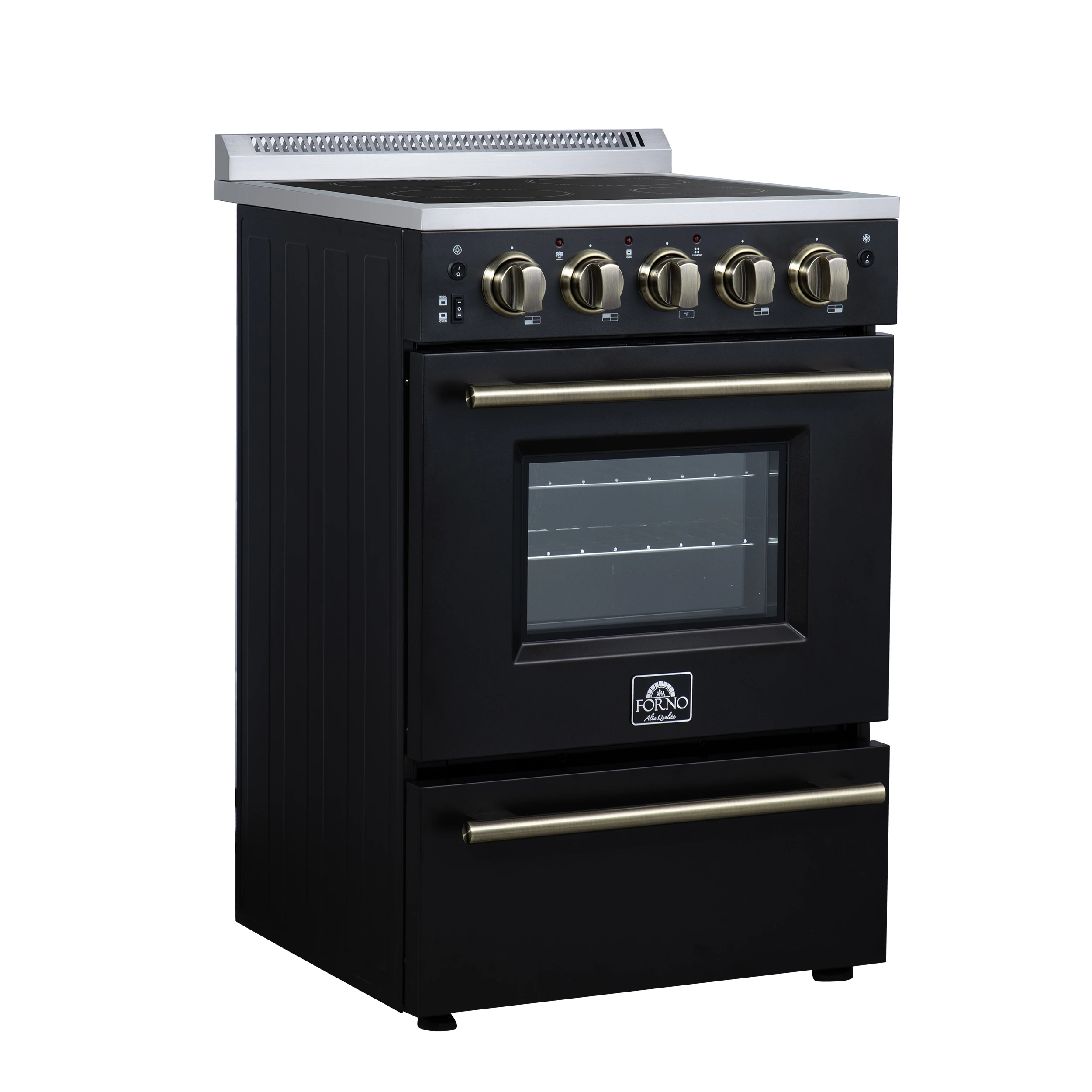 Loiano 24 Inch Freestanding Electric Range in Black FFSEL606924BLK