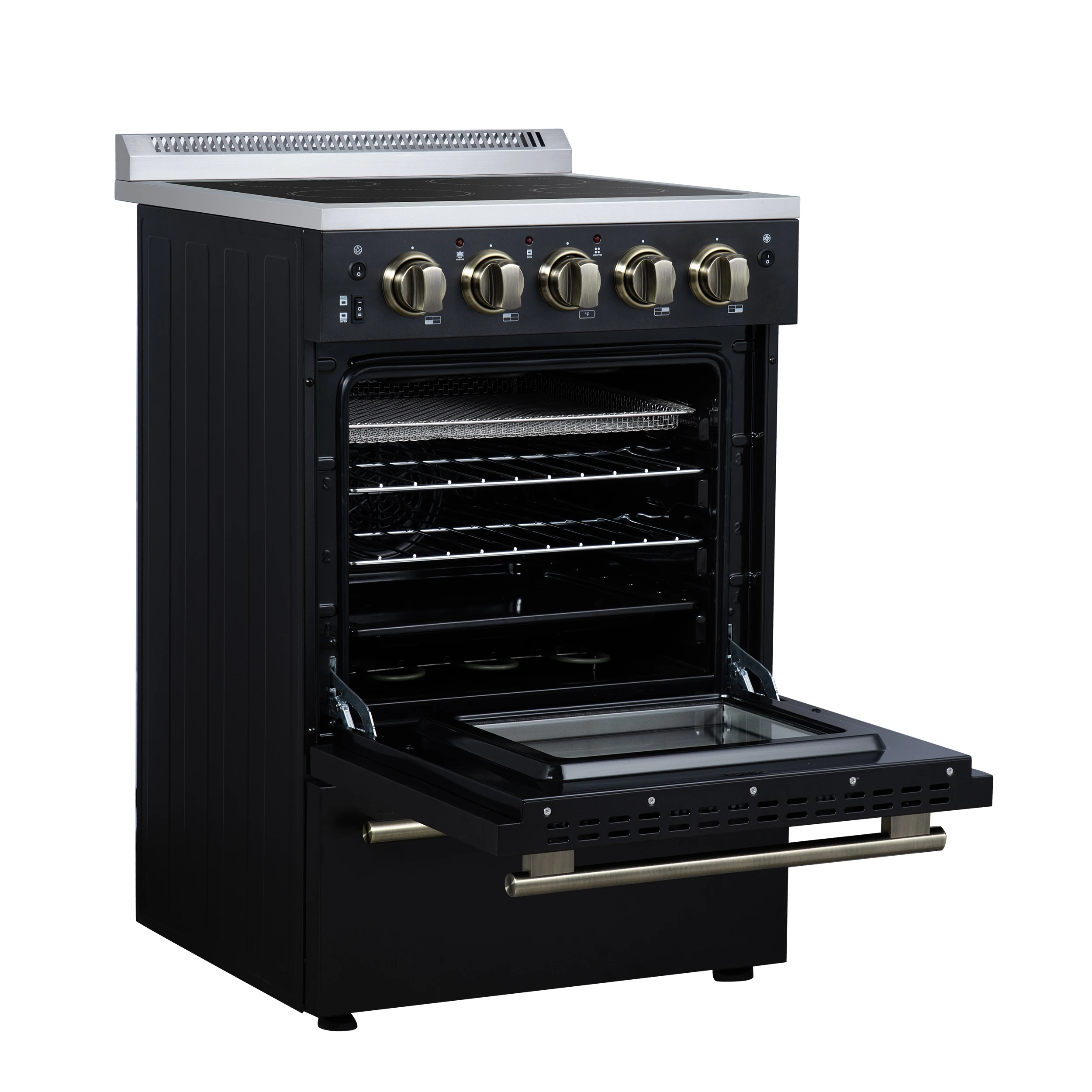 Loiano 24 Inch Freestanding Electric Range in Black FFSEL606924BLK