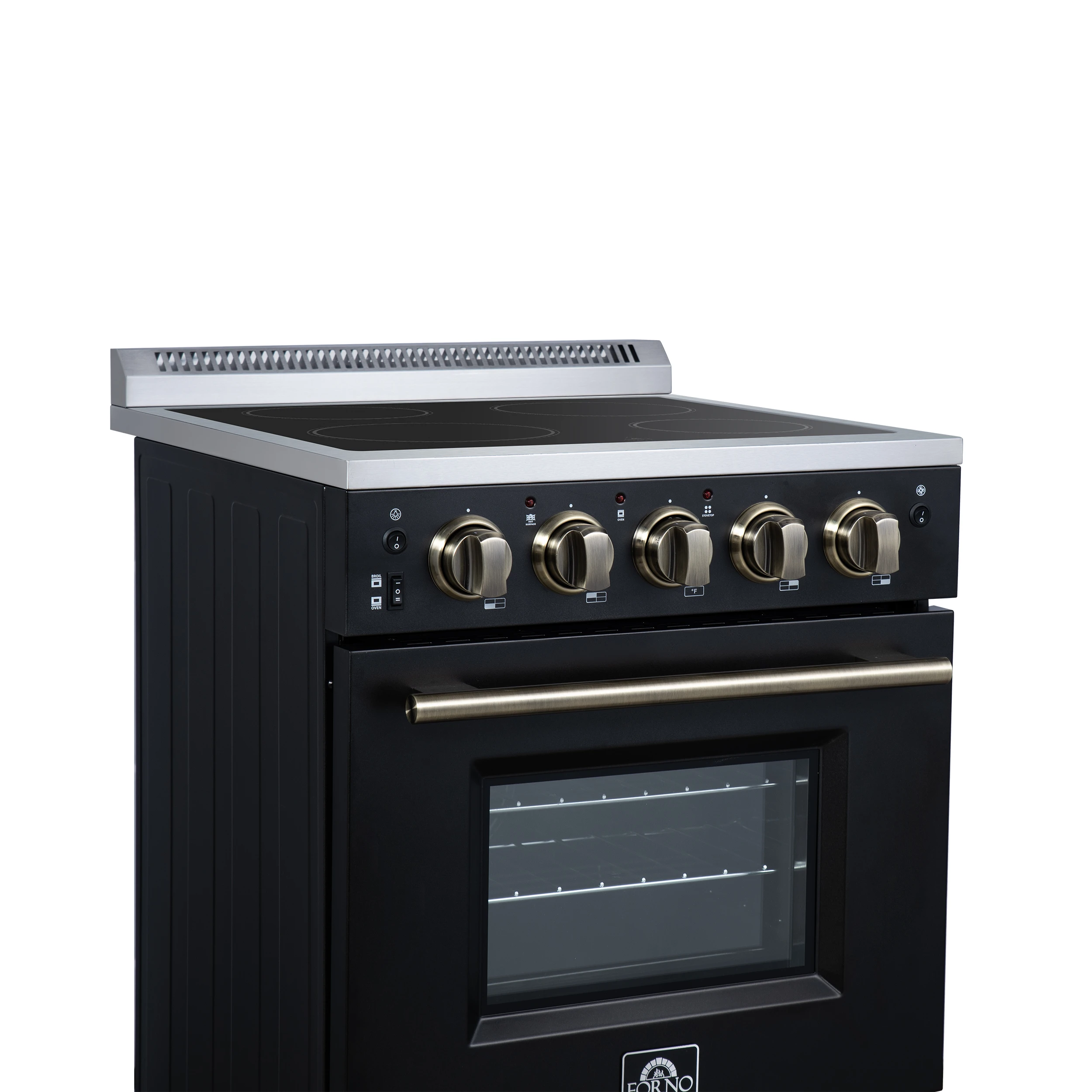 Loiano 24 Inch Freestanding Electric Range in Black FFSEL606924BLK