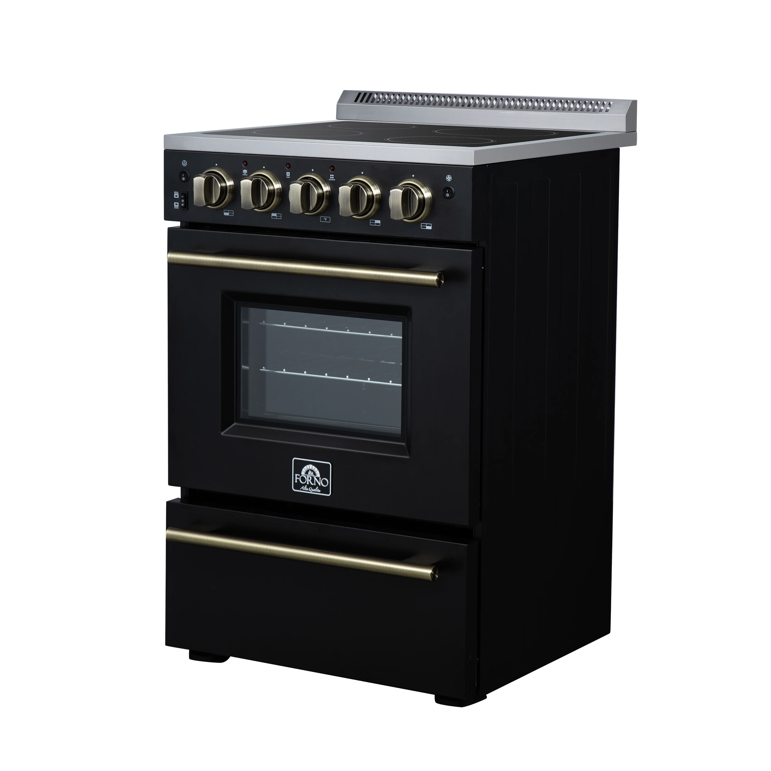 Loiano 24 Inch Freestanding Electric Range in Black FFSEL606924BLK