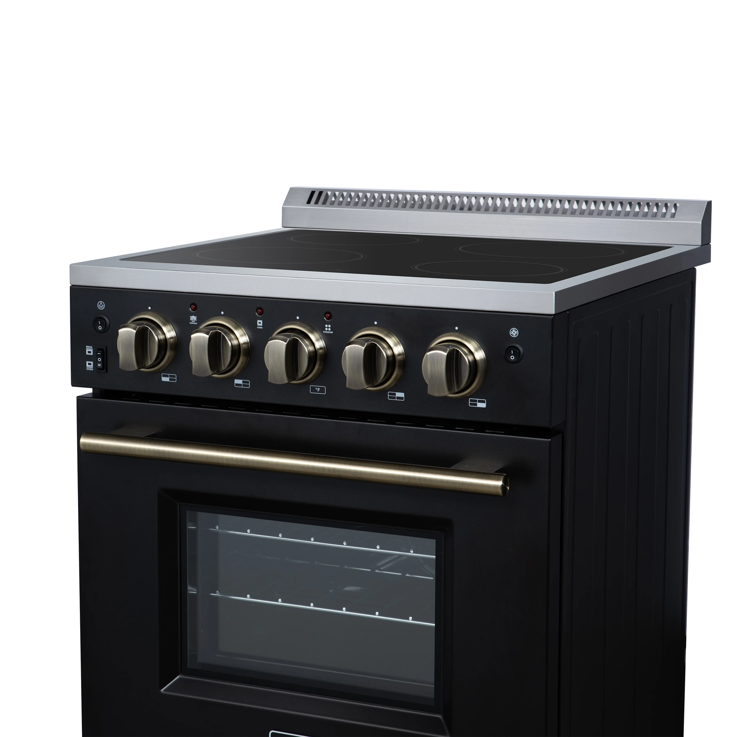 Loiano 24 Inch Freestanding Electric Range in Black FFSEL606924BLK