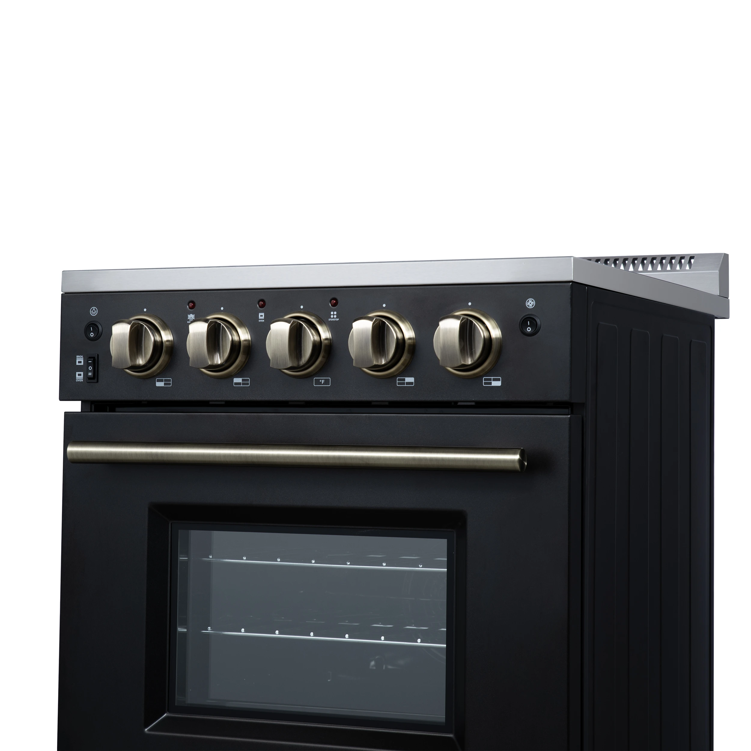 Loiano 24 Inch Freestanding Electric Range in Black FFSEL606924BLK