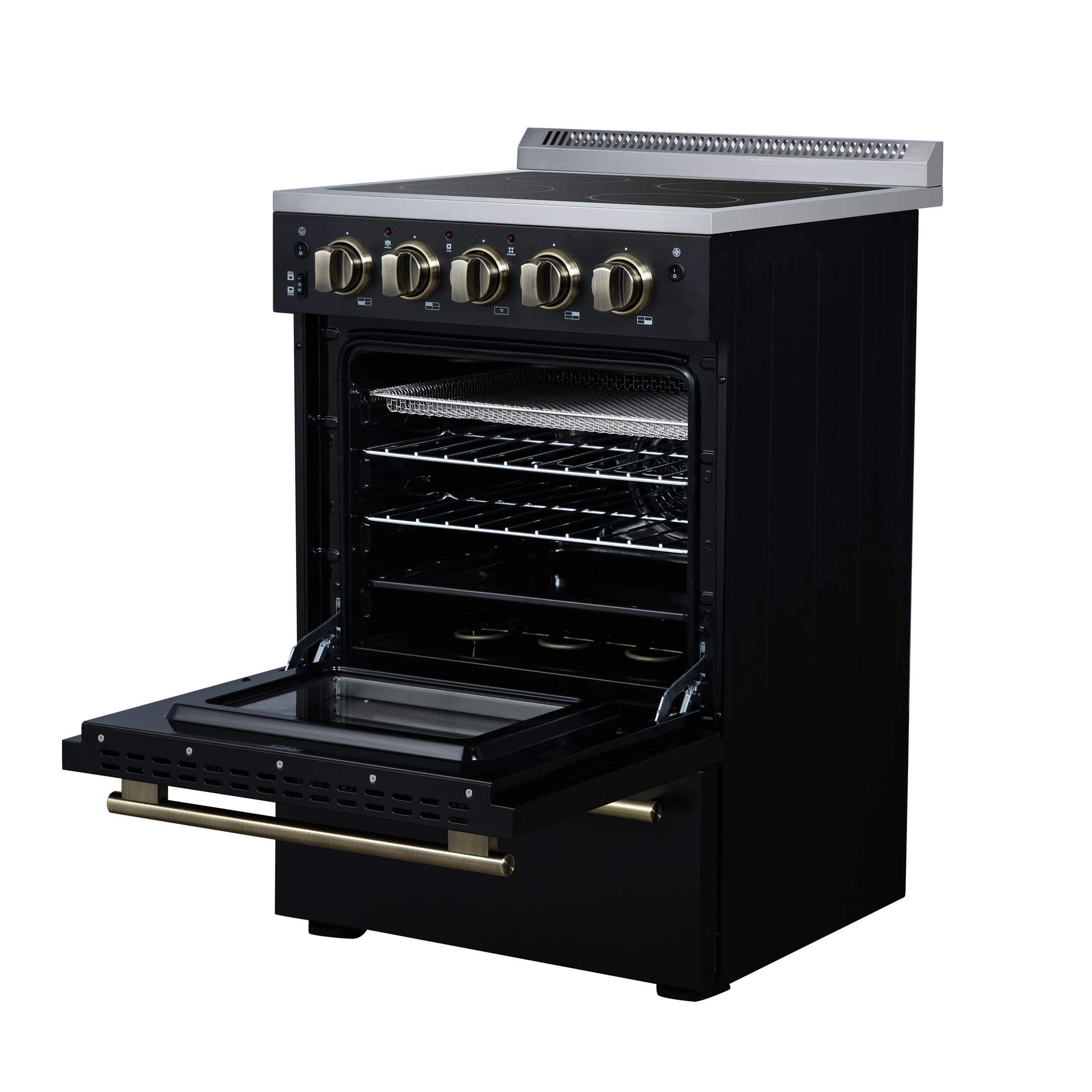 Loiano 24 Inch Freestanding Electric Range in Black FFSEL606924BLK