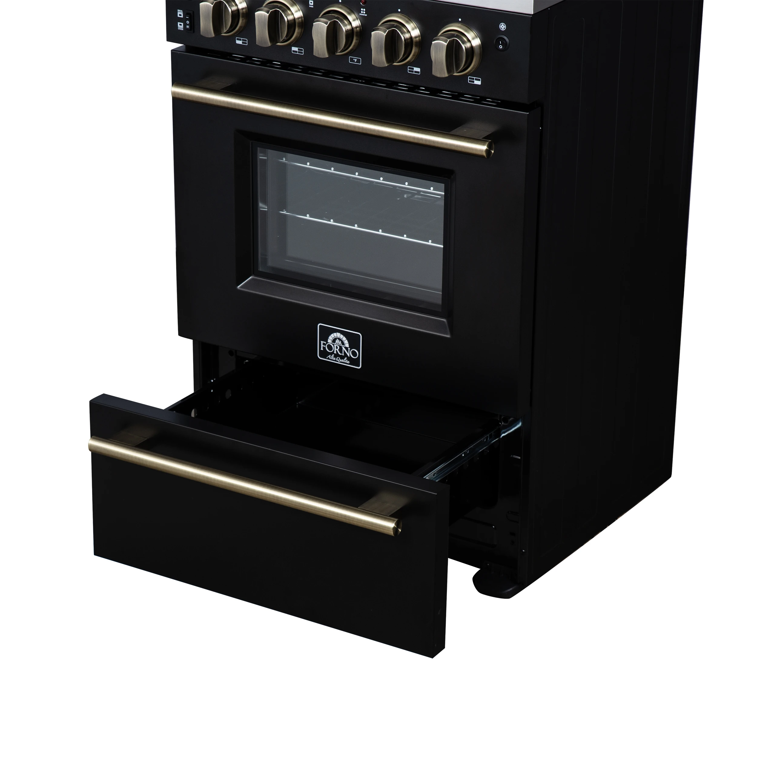Loiano 24 Inch Freestanding Electric Range in Black FFSEL606924BLK