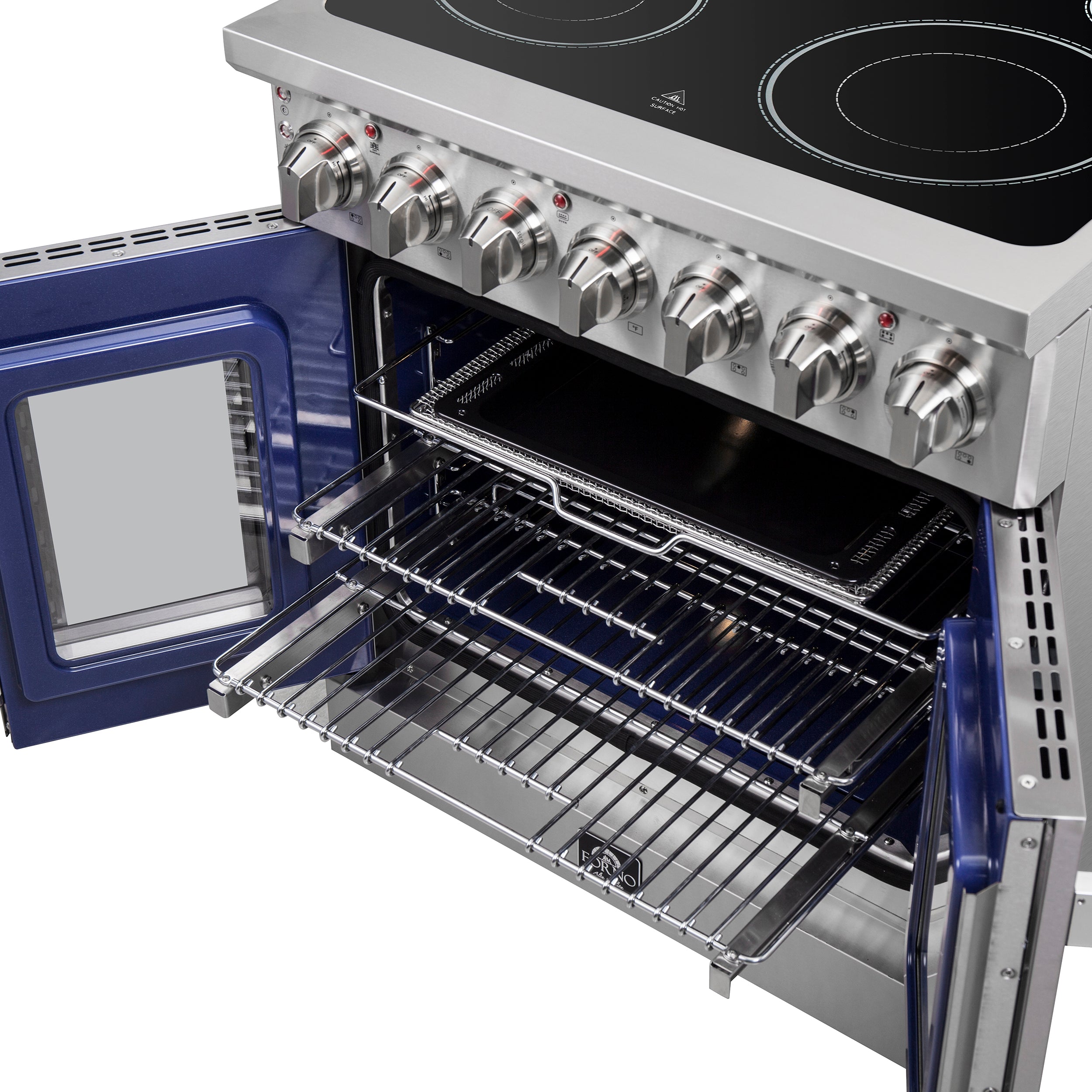 Massimo 30-Inch Freestanding French Door Electric Range, True Convection Oven FFSEL695530