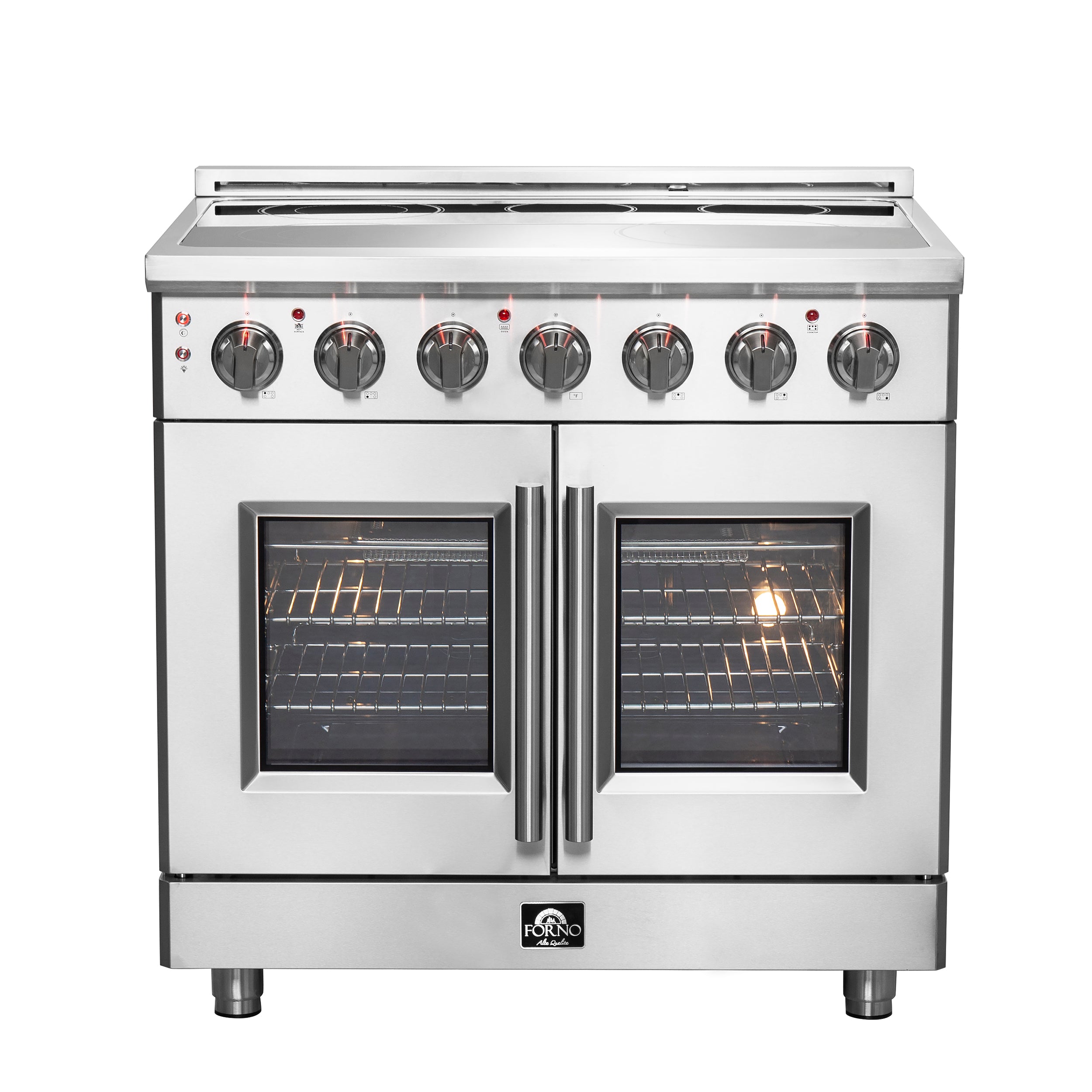 Massimo 36-Inch Freestanding French Door Electric Range, True Convection Oven FFSEL695536