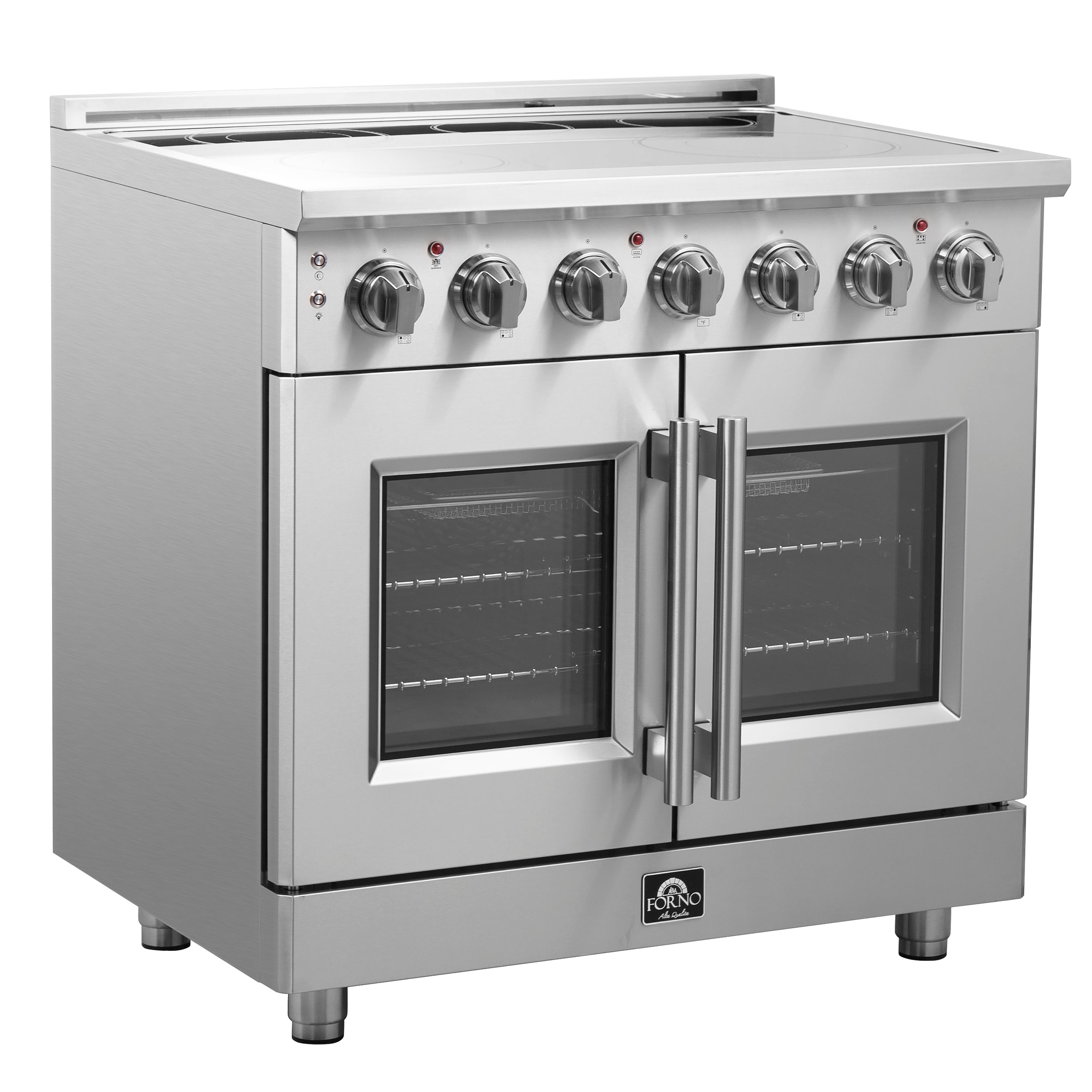 Massimo 36-Inch Freestanding French Door Electric Range, True Convection Oven FFSEL695536