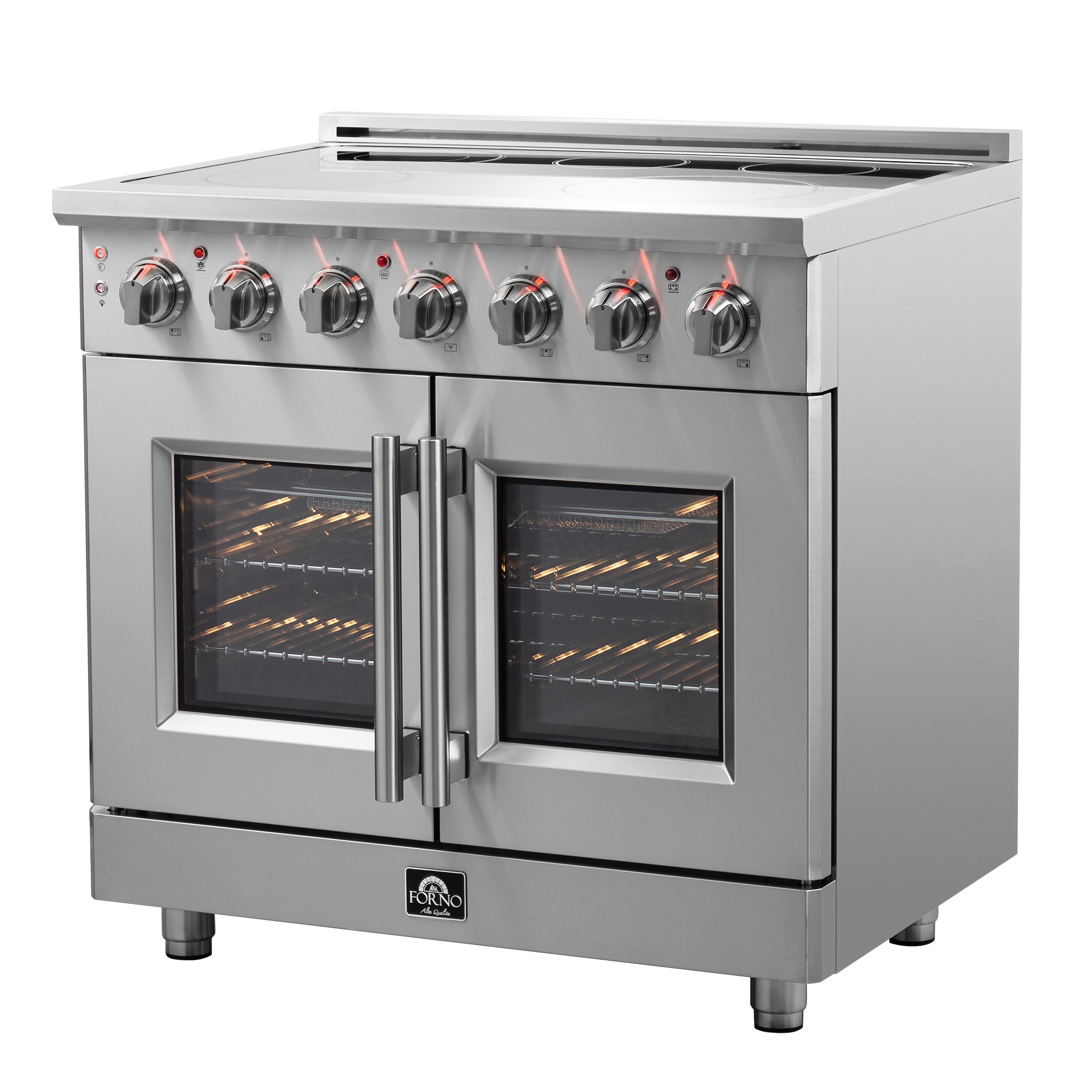 Massimo 36-Inch Freestanding French Door Electric Range, True Convection Oven FFSEL695536