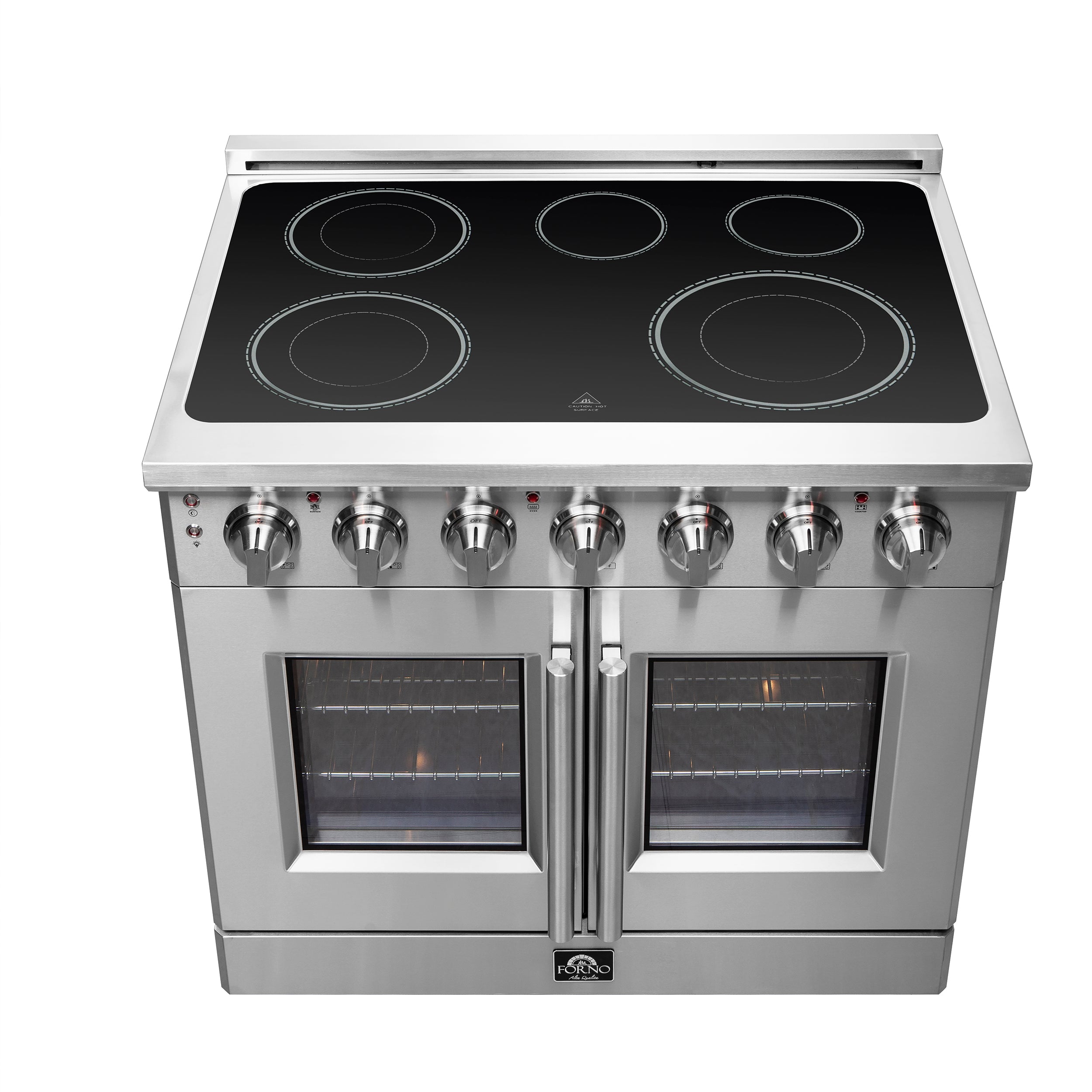 Massimo 36-Inch Freestanding French Door Electric Range, True Convection Oven FFSEL695536