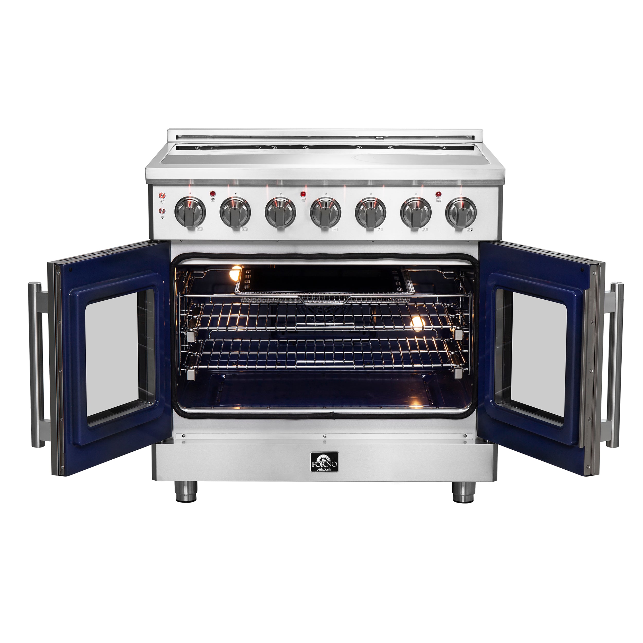 Massimo 36-Inch Freestanding French Door Electric Range, True Convection Oven FFSEL695536