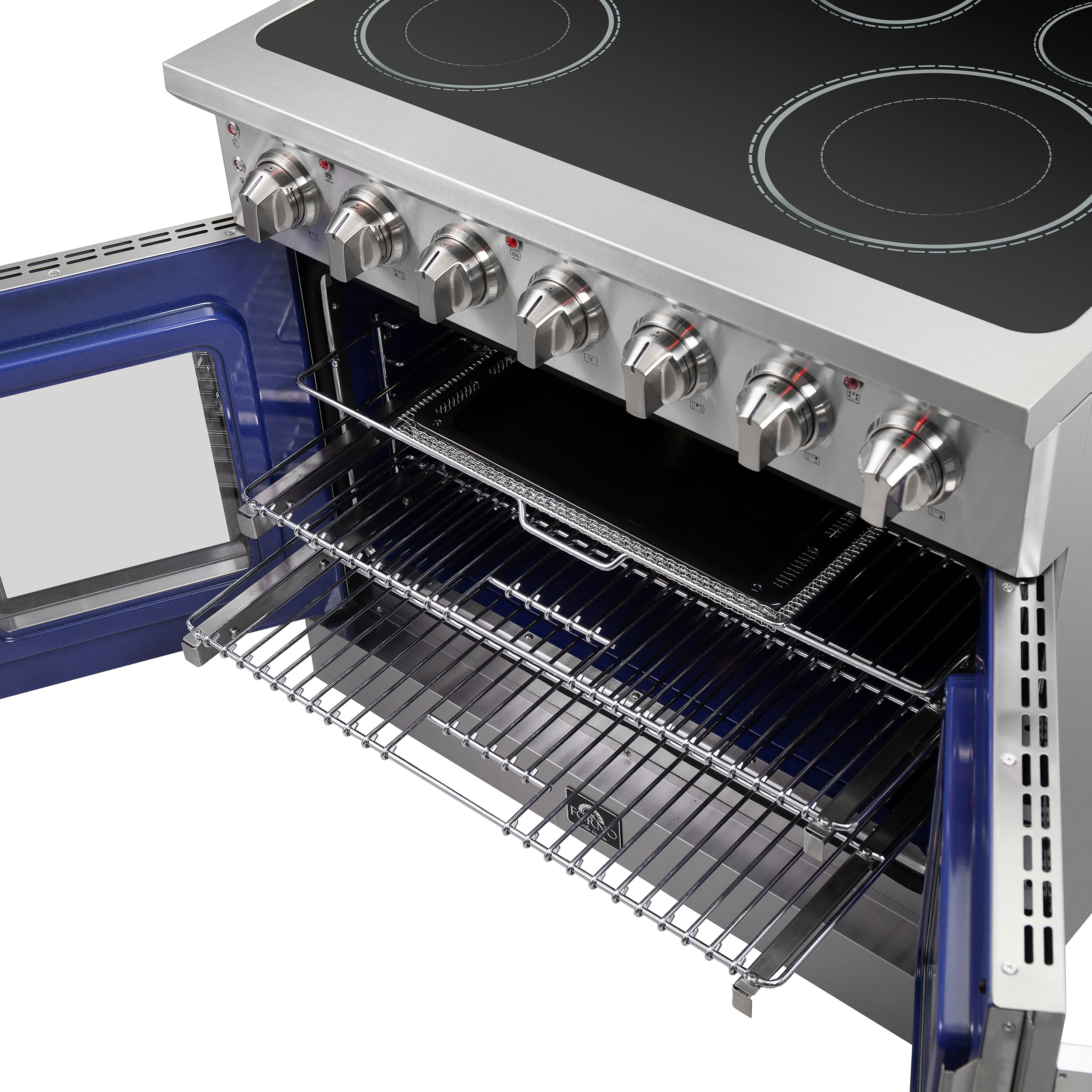 Massimo 36-Inch Freestanding French Door Electric Range, True Convection Oven FFSEL695536