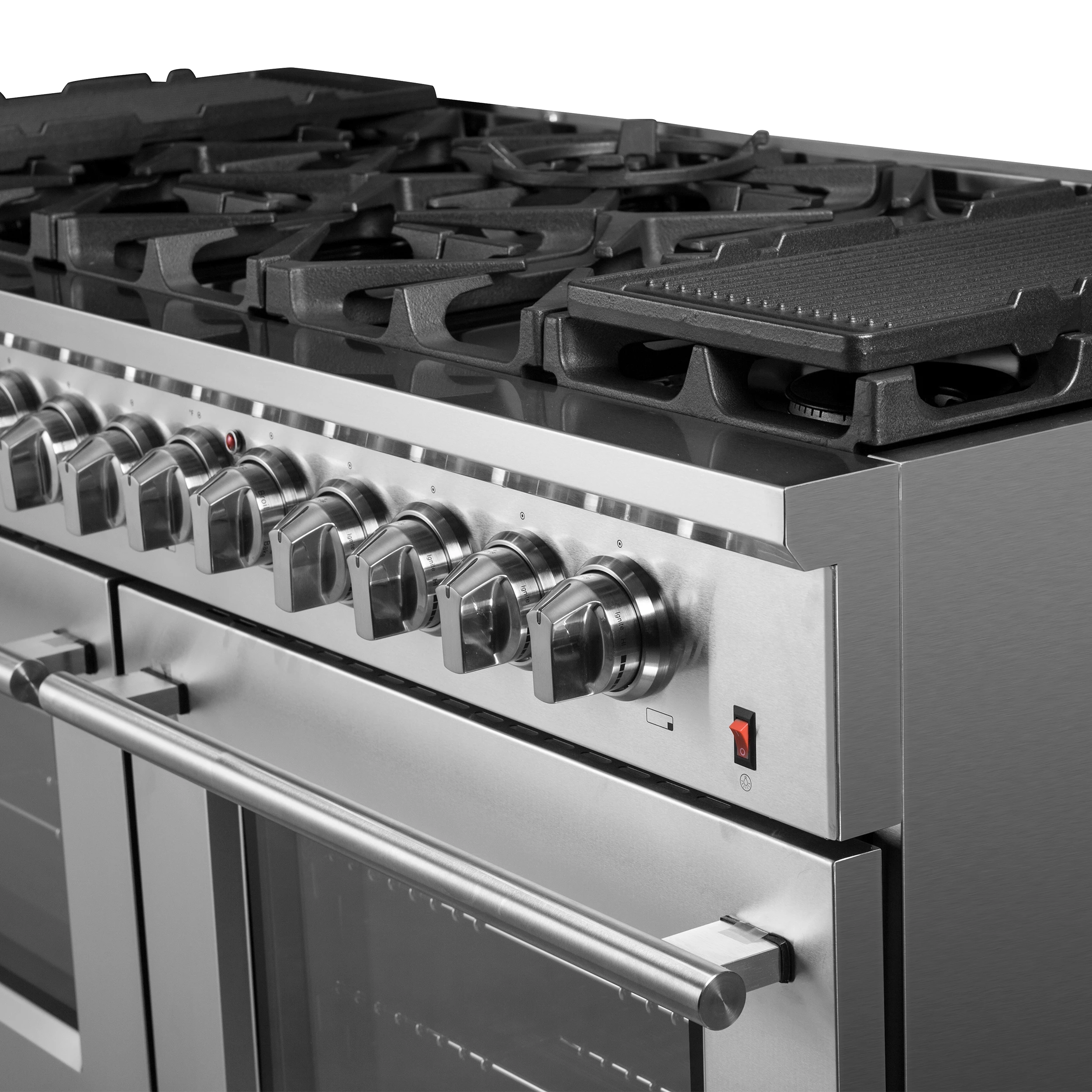 Massimo 60-Inch Freestanding Dual Fuel Range, 10 Burners, Double Convection Ovens FFSGS612560