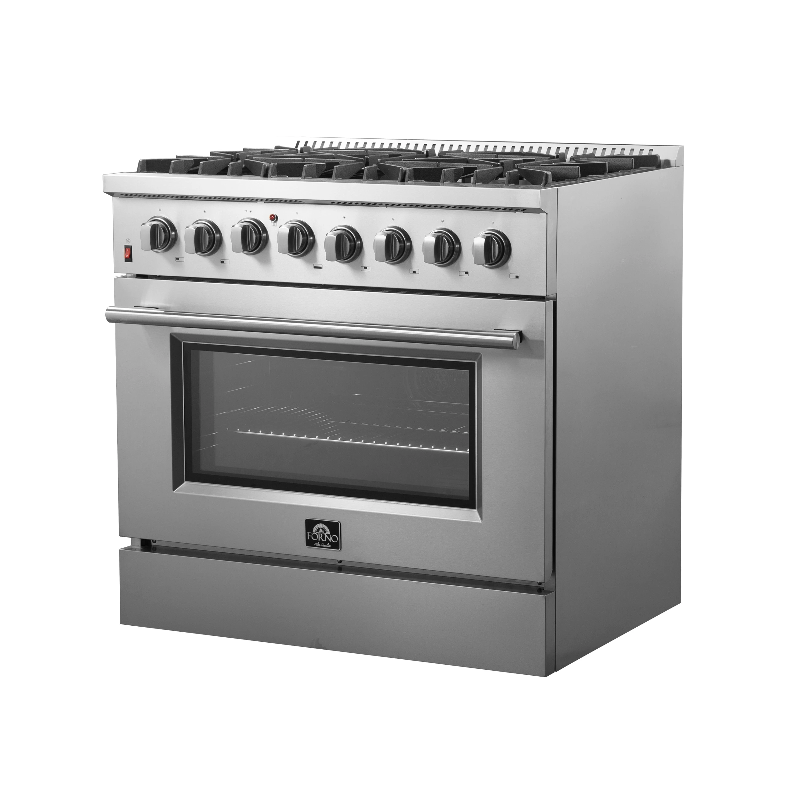 Galiano 36-Inch Freestanding Dual Fuel Range, 6 Burners, Double Convection Ovens view 2