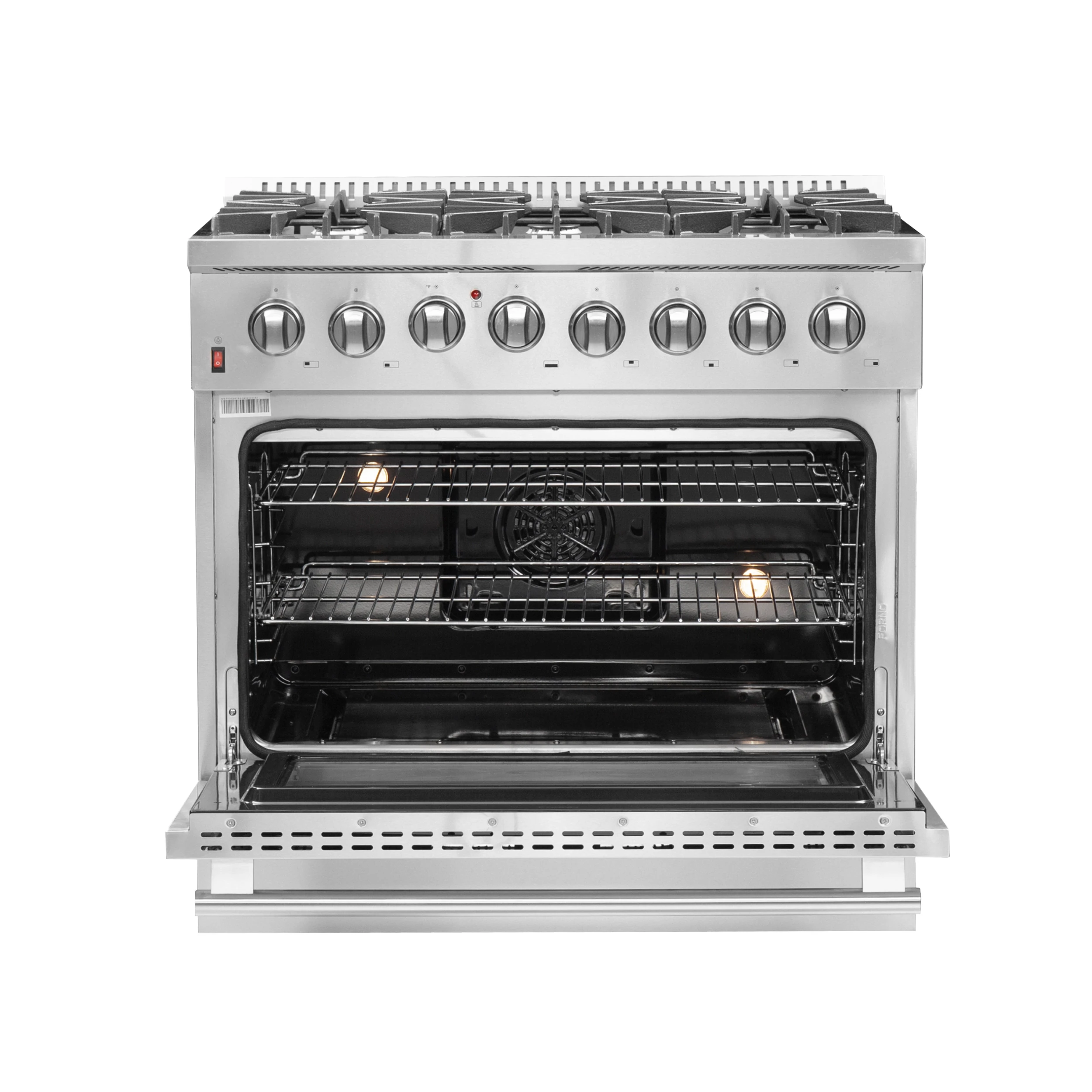 Galiano 36-Inch Freestanding Dual Fuel Range, 6 Burners, Double Convection Ovens view 3