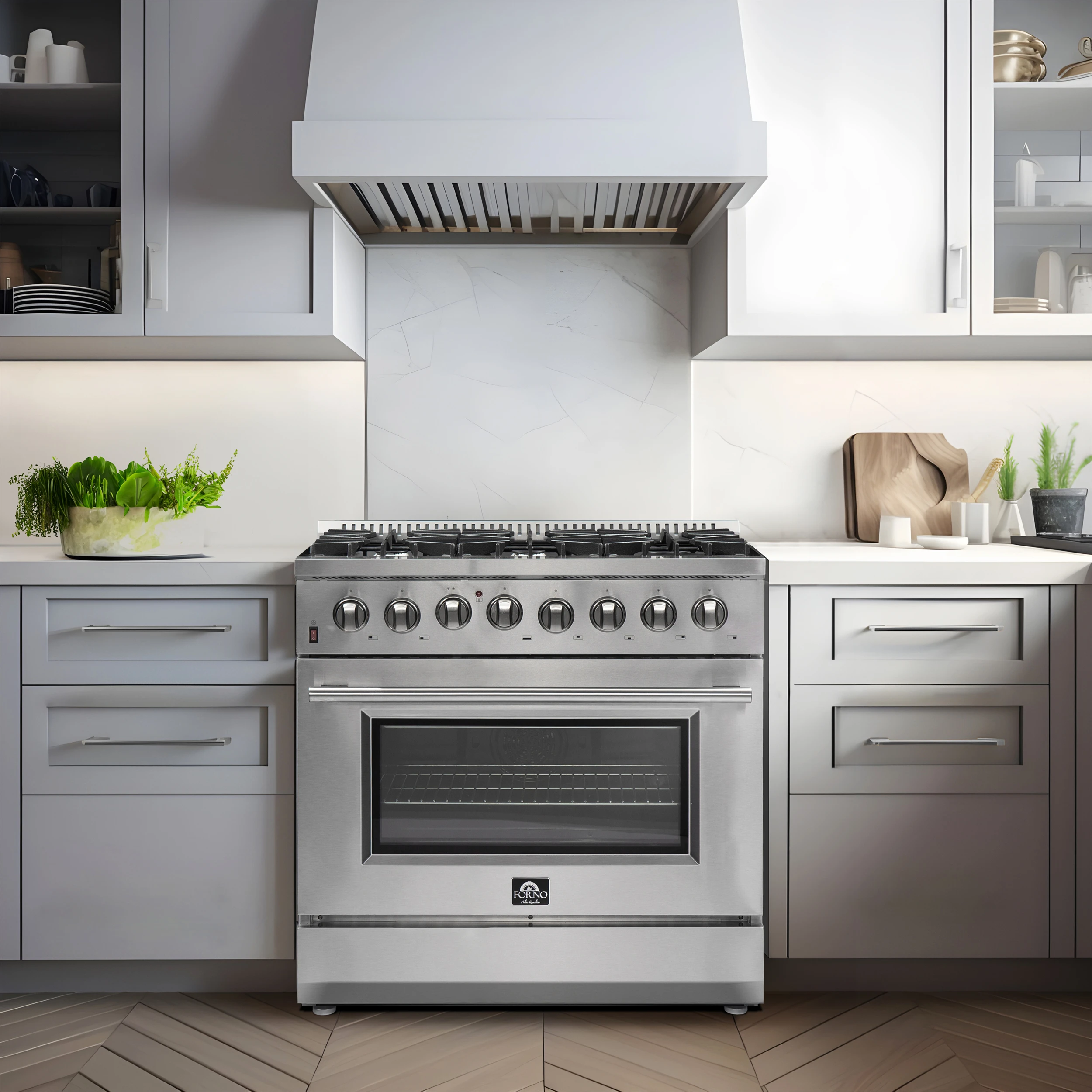Galiano 36-Inch Freestanding Dual Fuel Range, 6 Burners, Double Convection Ovens view 6