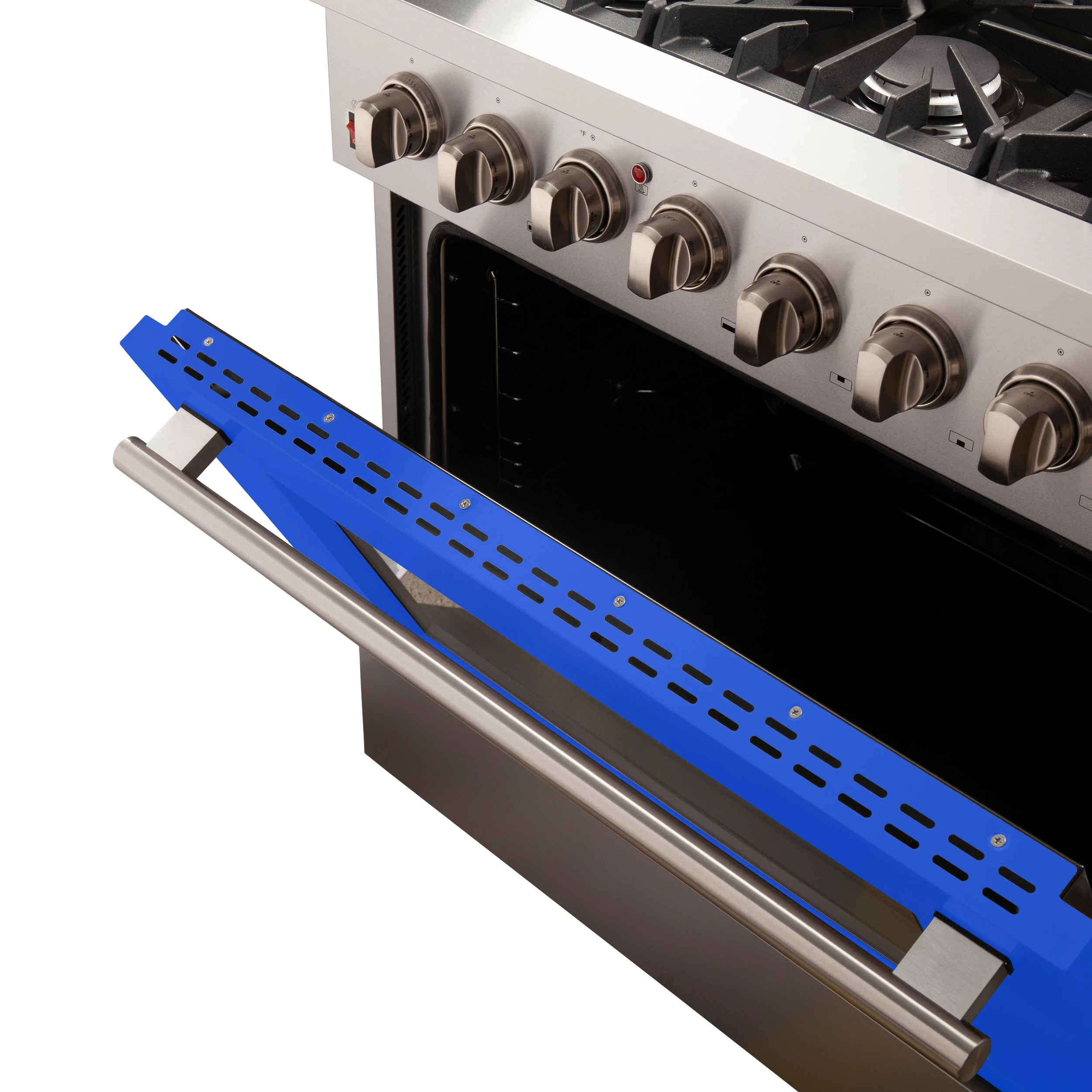 Galiano 36-Inch Freestanding Dual Fuel Range, 6 Burners, Double Convection Ovens, Blue Door FFSGS615636BLU