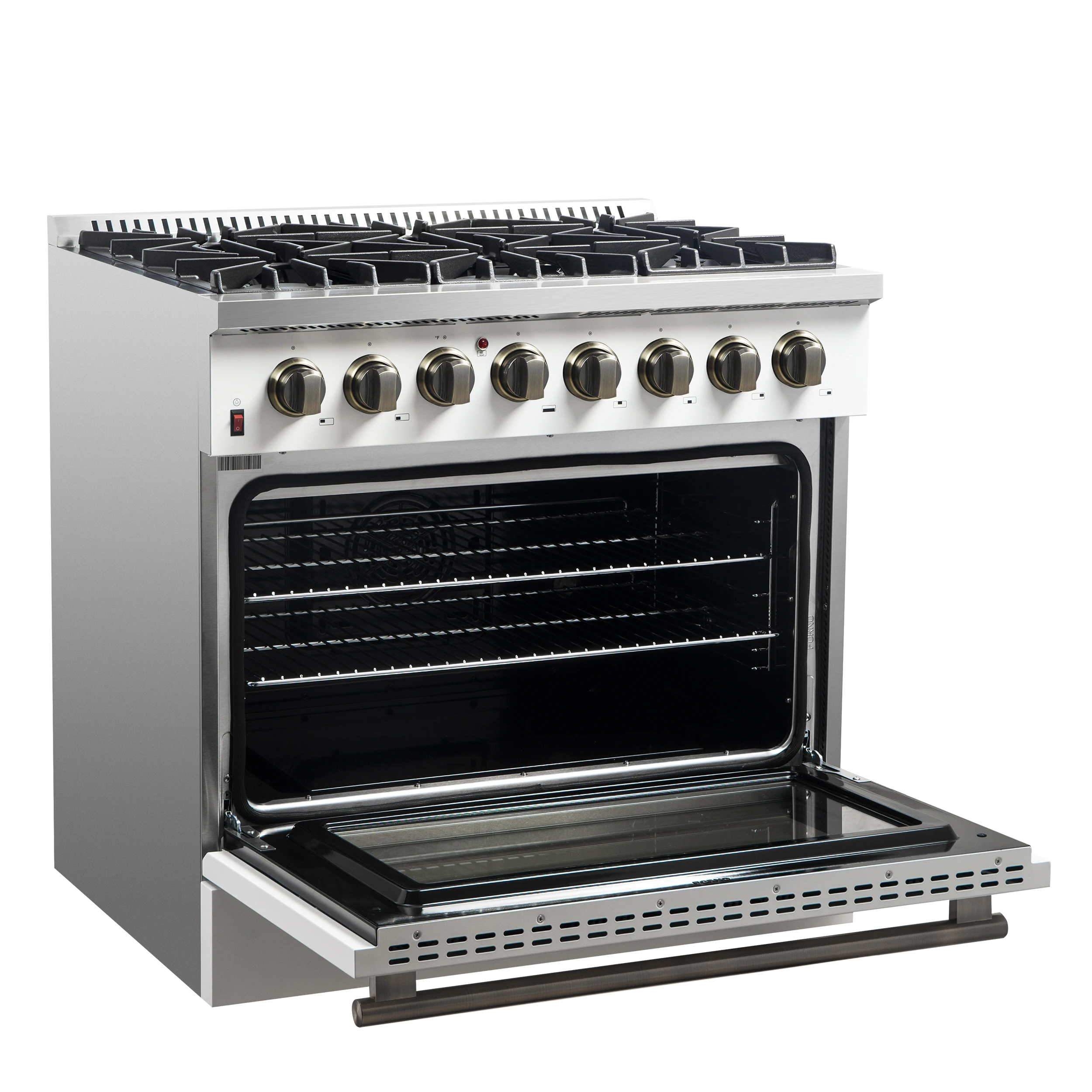 Galiano 36" Freestanding Dual Fuel Range in White FFSGS615636WHT