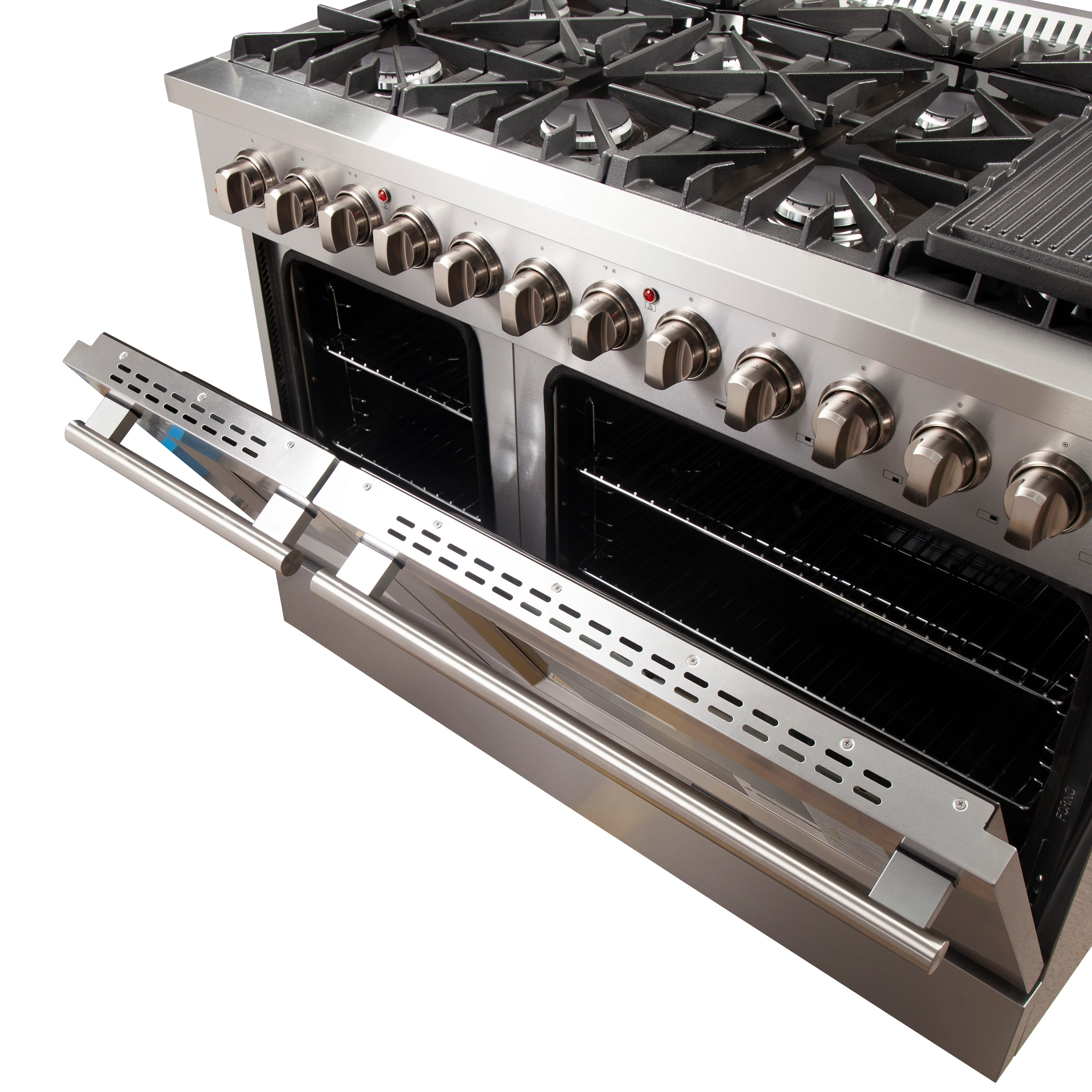 Galiano 48-Inch Freestanding Dual Fuel Range, 8 Burners, Double Convection Ovens view 6