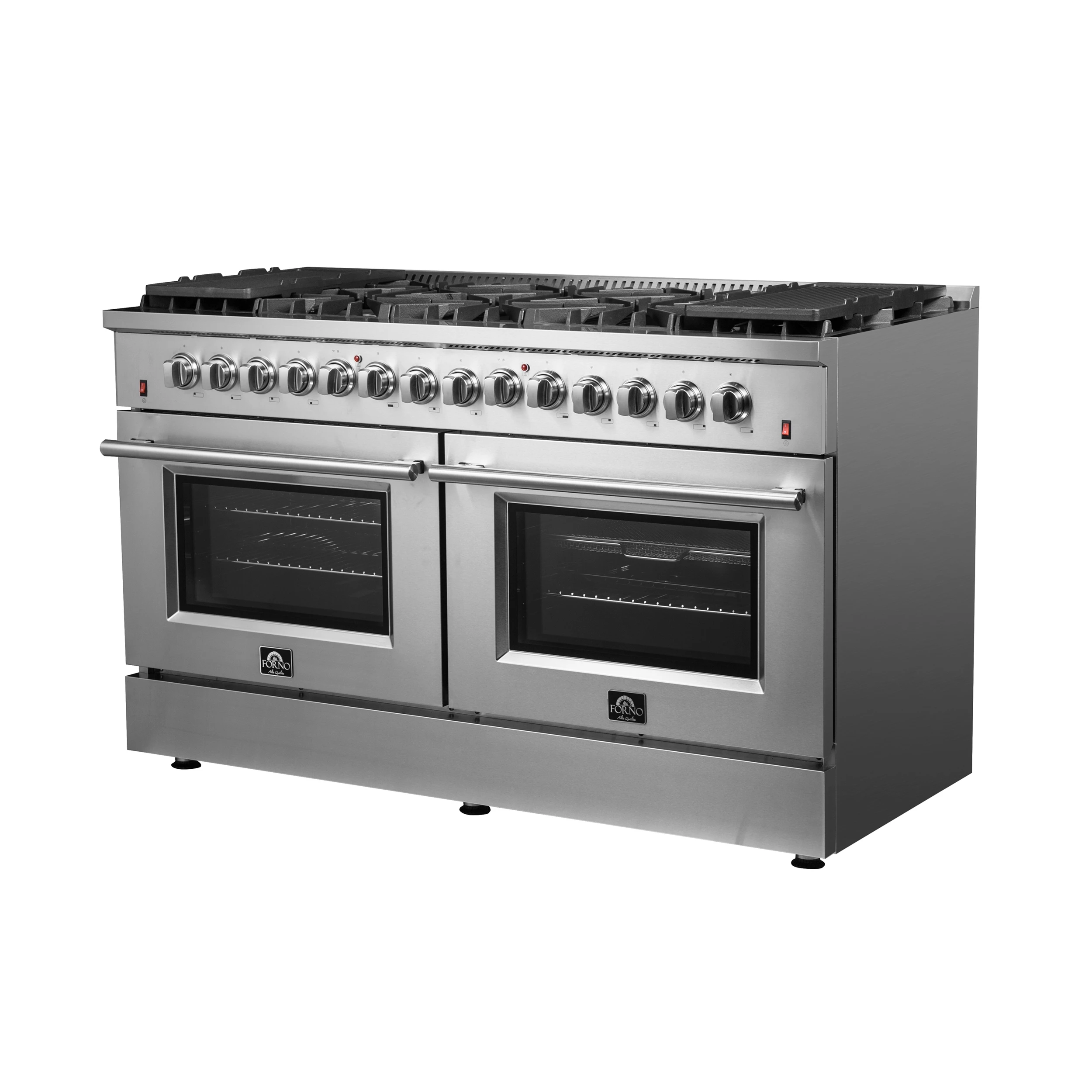 Galiano 60-Inch Freestanding Dual Fuel Range, 10 Burners, Double Convection Ovens FFSGS615660