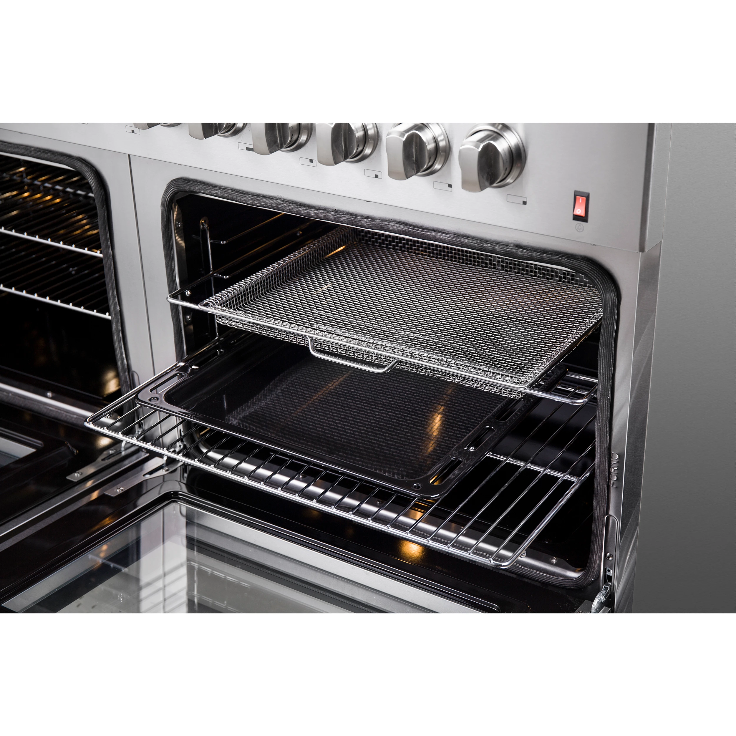Galiano 60-Inch Freestanding Dual Fuel Range, 10 Burners, Double Convection Ovens FFSGS615660