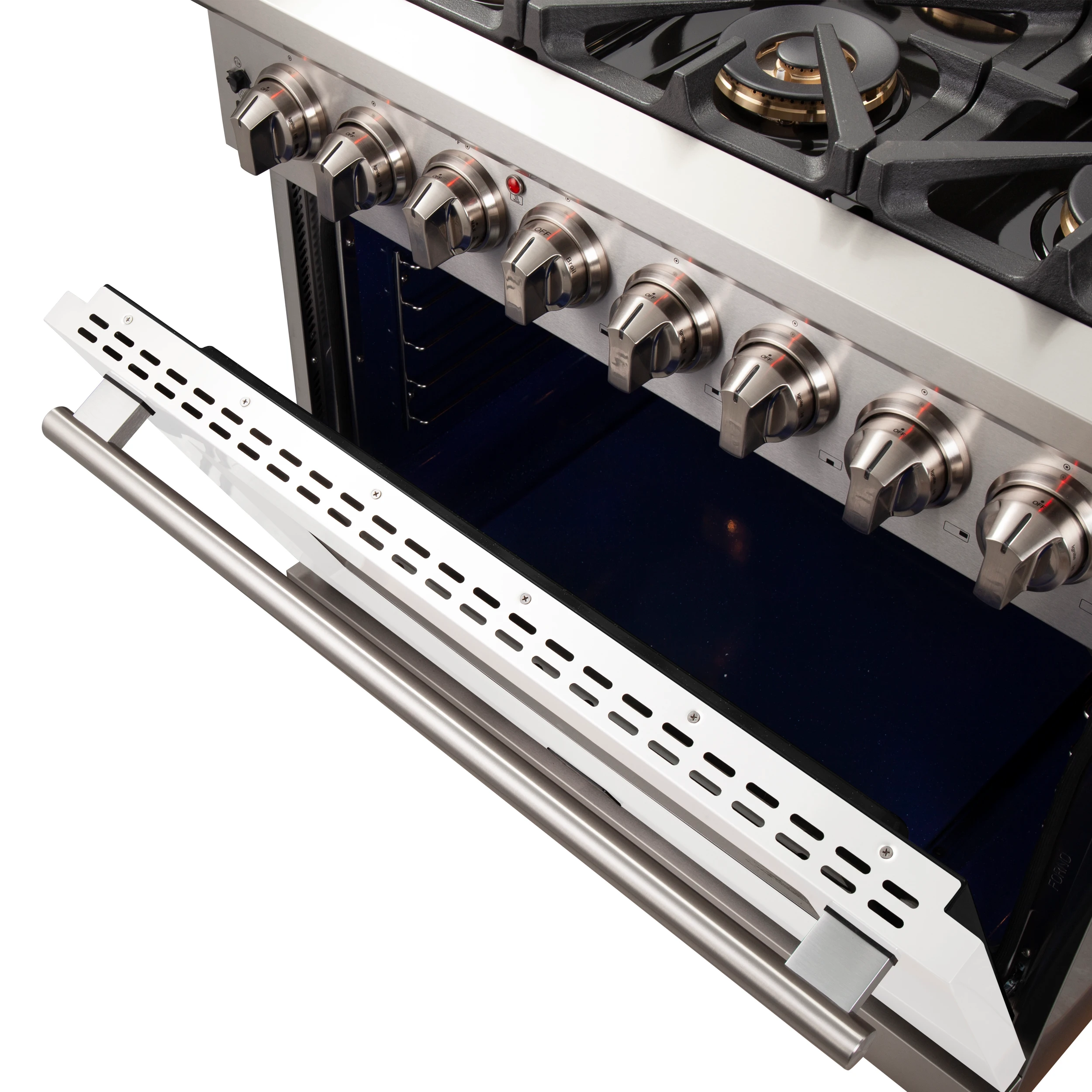 Capriasca 36-Inch Freestanding Dual Fuel Range, 6 Burners, True Convection Oven, Door FFSGS618736WHT