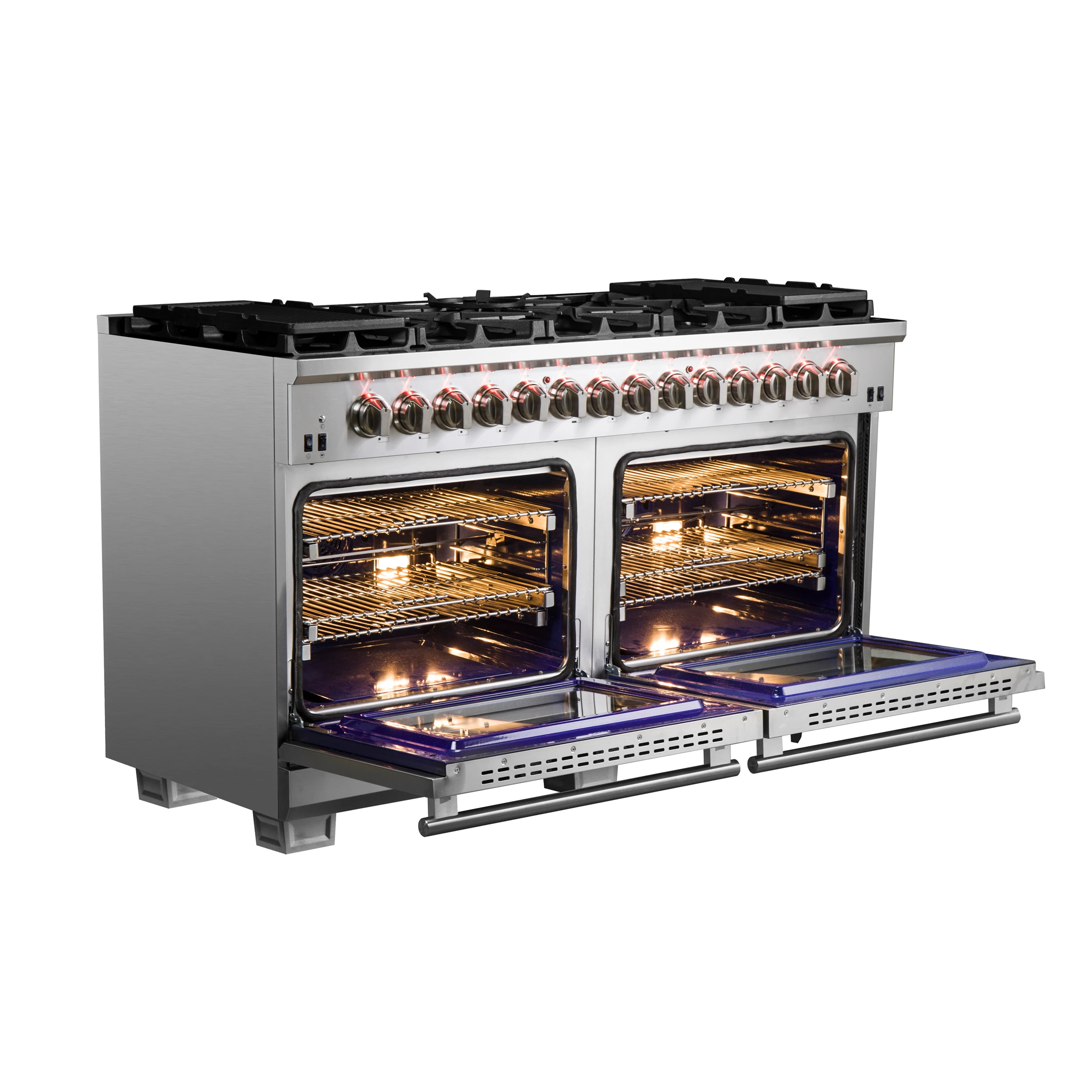 Capriasca 60-Inch Freestanding Dual Fuel Range, 10 Burners, True Convection Oven FFSGS618760