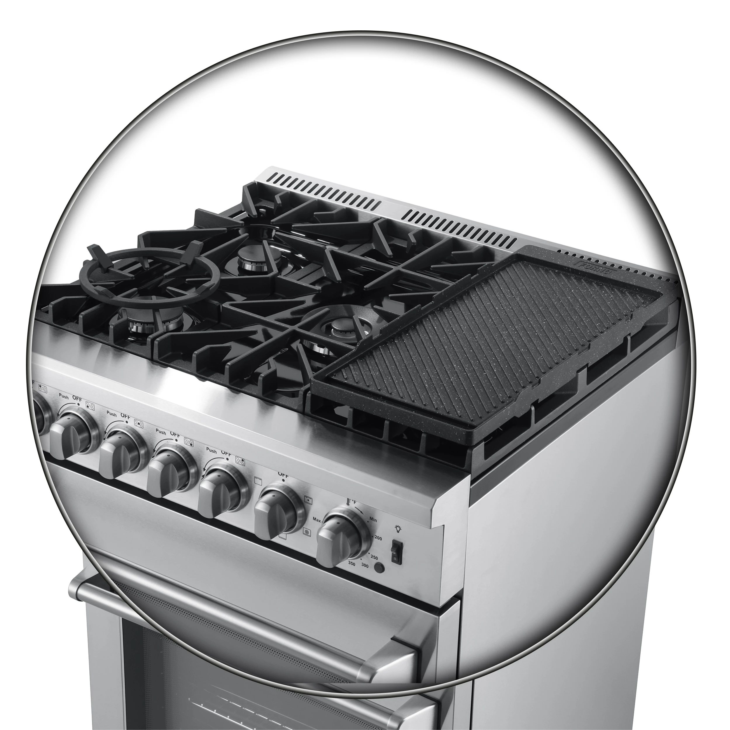 Lazio 30-Inch Freestanding Dual Fuel Range, 4 Burners, True Convection Oven FFSGS619630