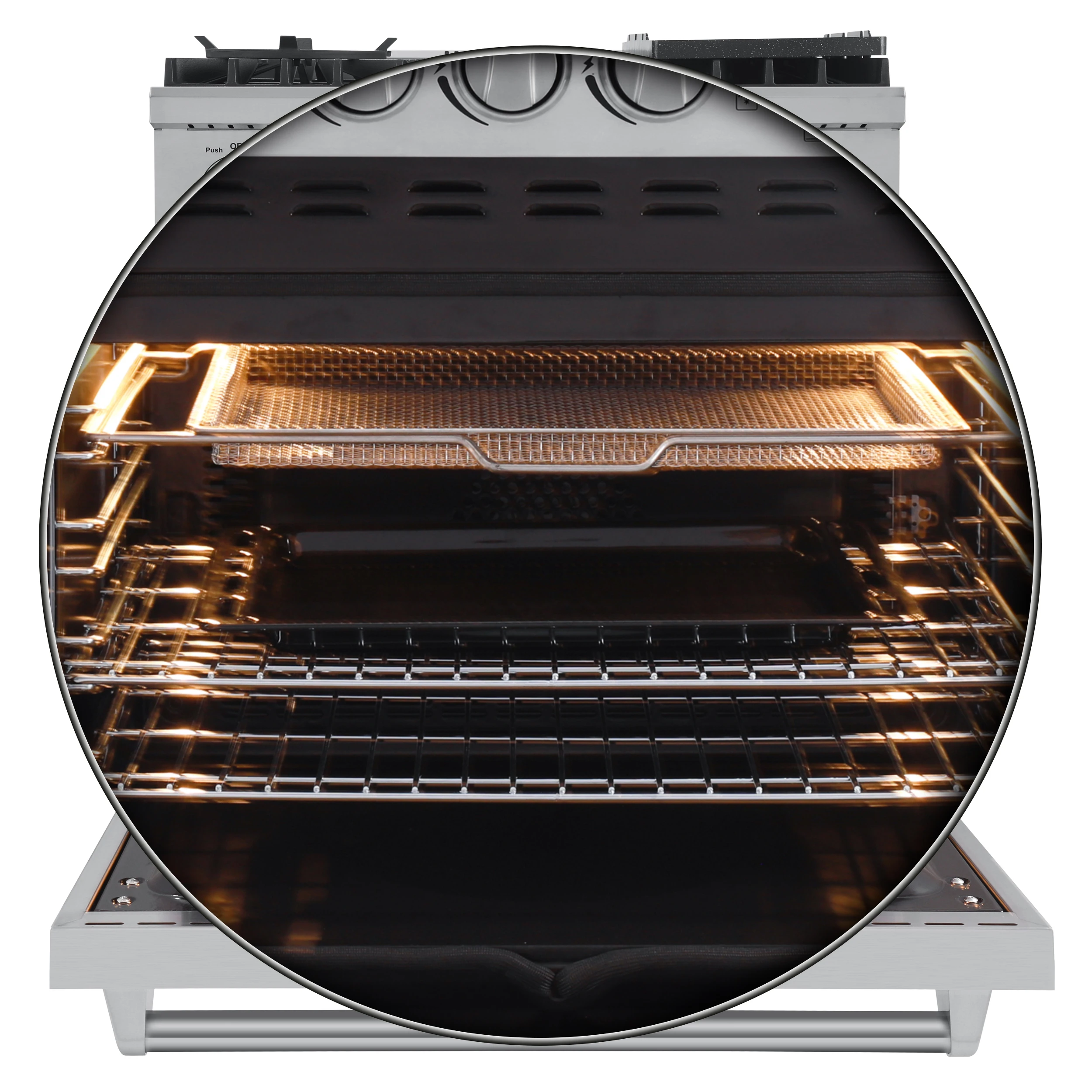Lazio 30-Inch Freestanding Dual Fuel Range, 4 Burners, True Convection Oven FFSGS619630