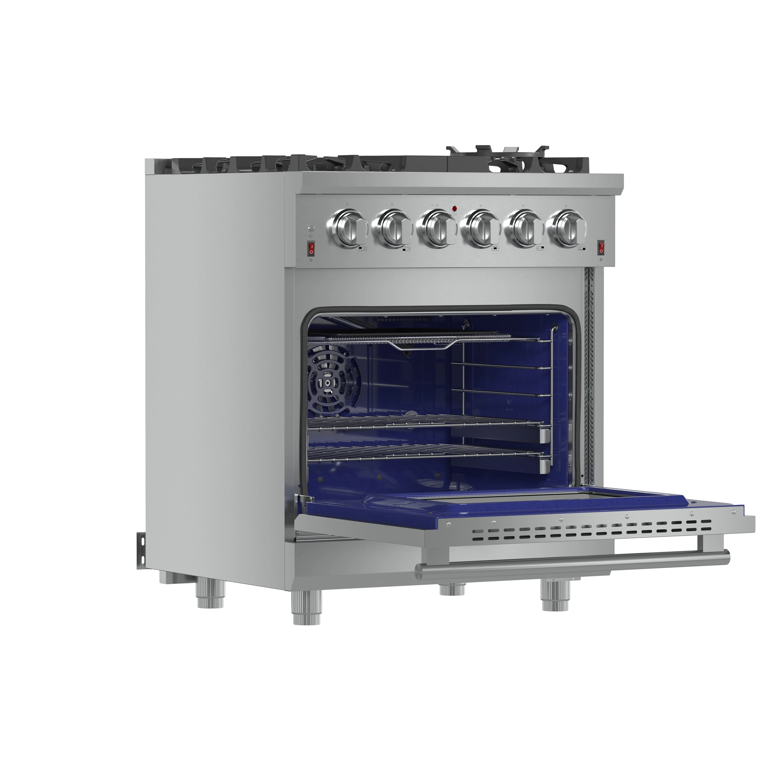 Massimo 30-Inch Freestanding Gas Range, 5 Burners, True Convection Oven FFSGS623930