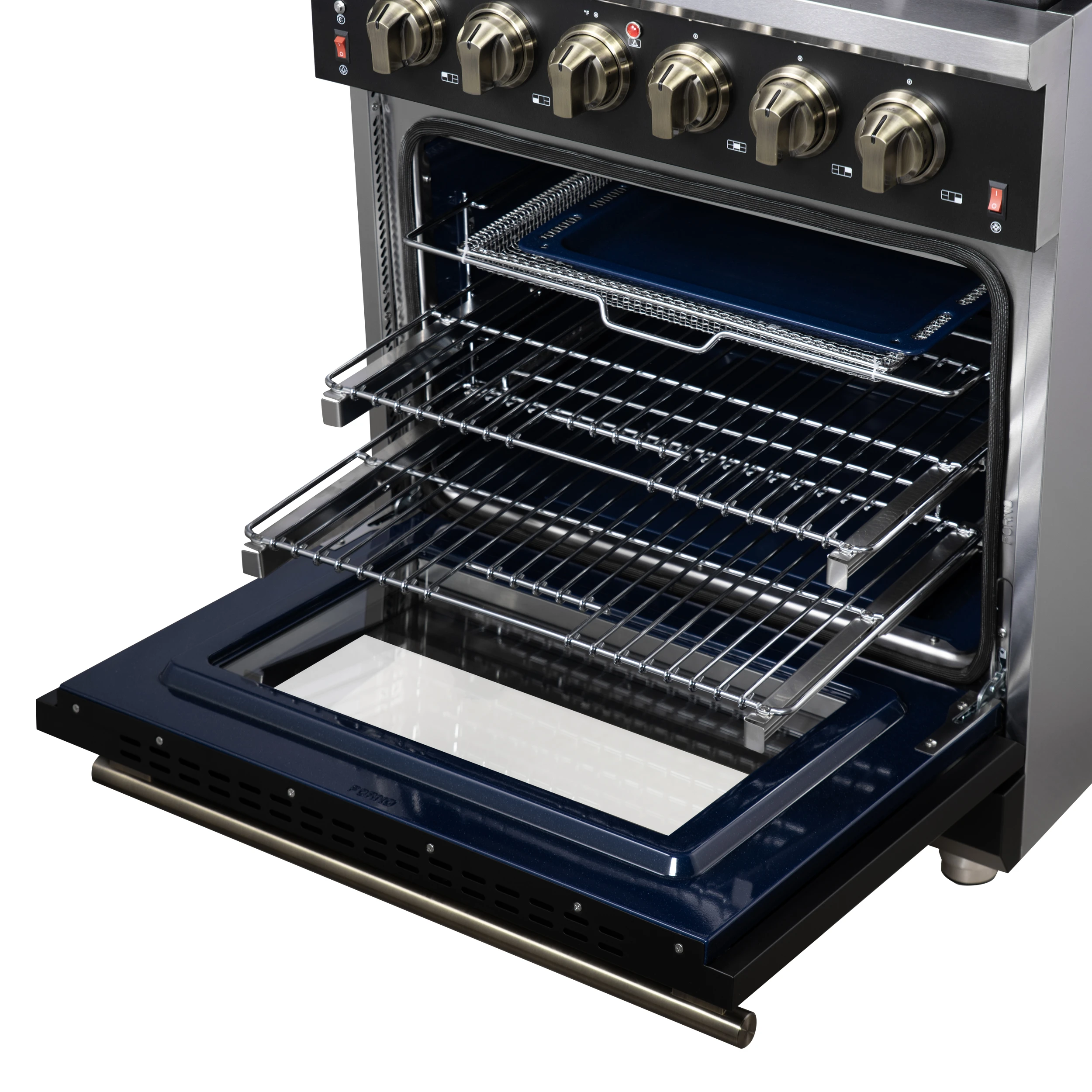 Massimo 30-Inch Freestanding Gas Range, 5 Burners, True Convection Oven FFSGS623930BLK