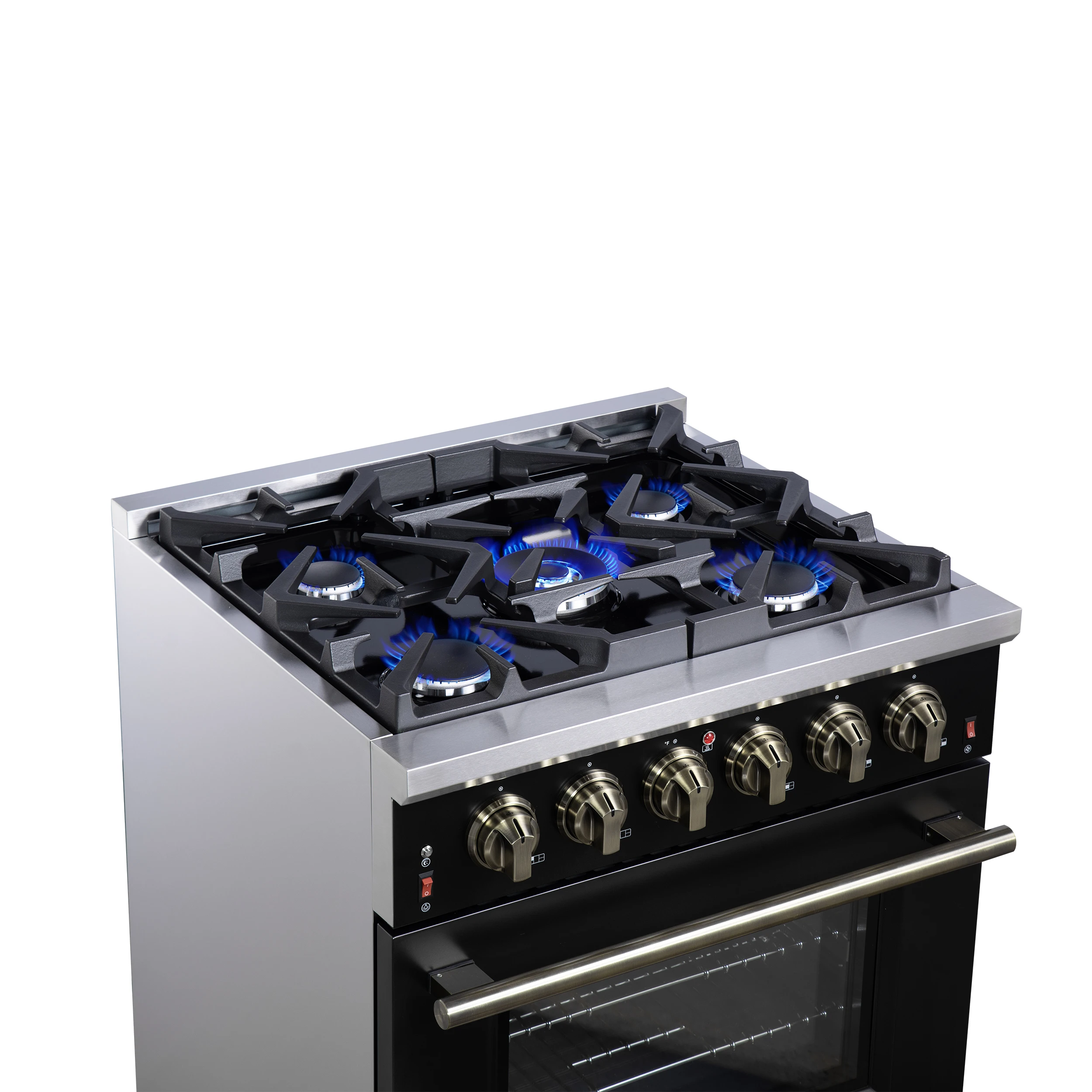 Massimo 30-Inch Freestanding Gas Range, 5 Burners, True Convection Oven FFSGS623930BLK