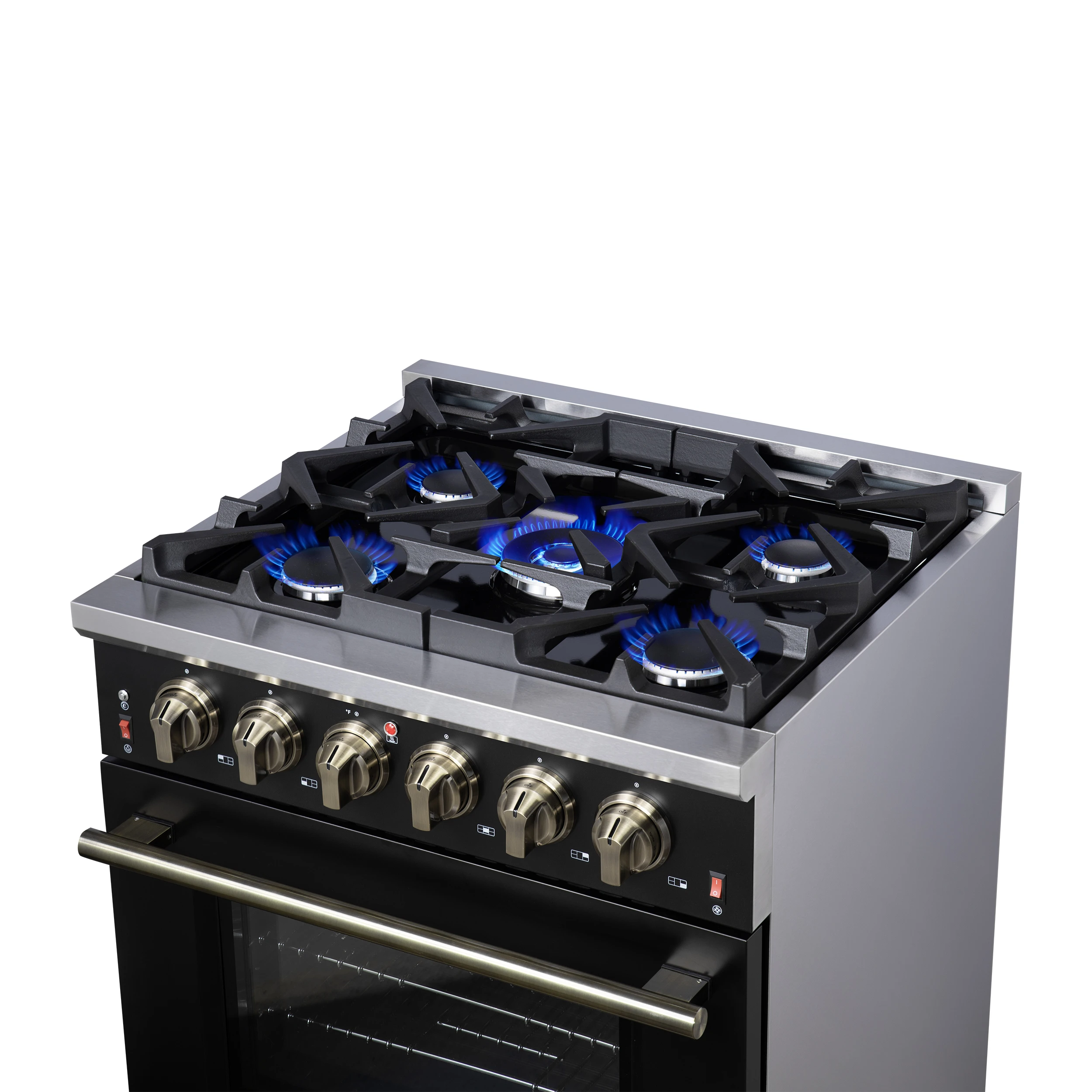 Massimo 30-Inch Freestanding Gas Range, 5 Burners, True Convection Oven FFSGS623930BLK