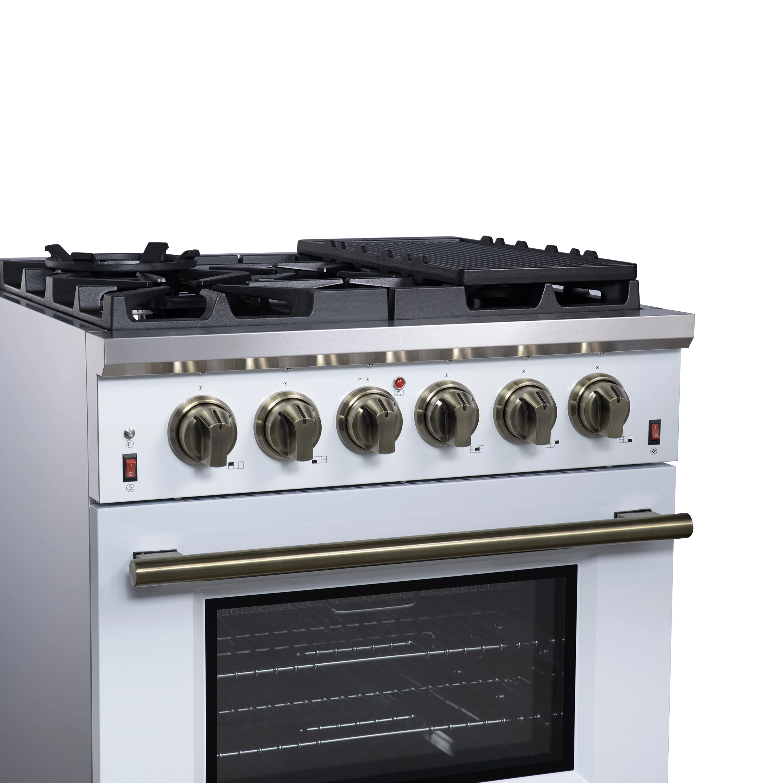 Massimo 30-Inch Freestanding Gas Range, 5 Burners, True Convection Oven FFSGS623930WHT