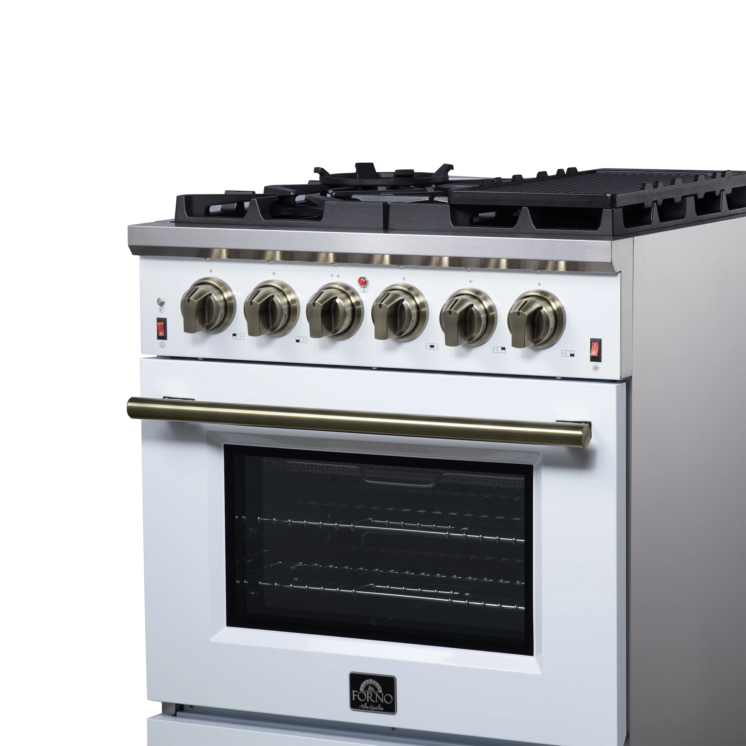 Massimo 30-Inch Freestanding Gas Range, 5 Burners, True Convection Oven FFSGS623930WHT