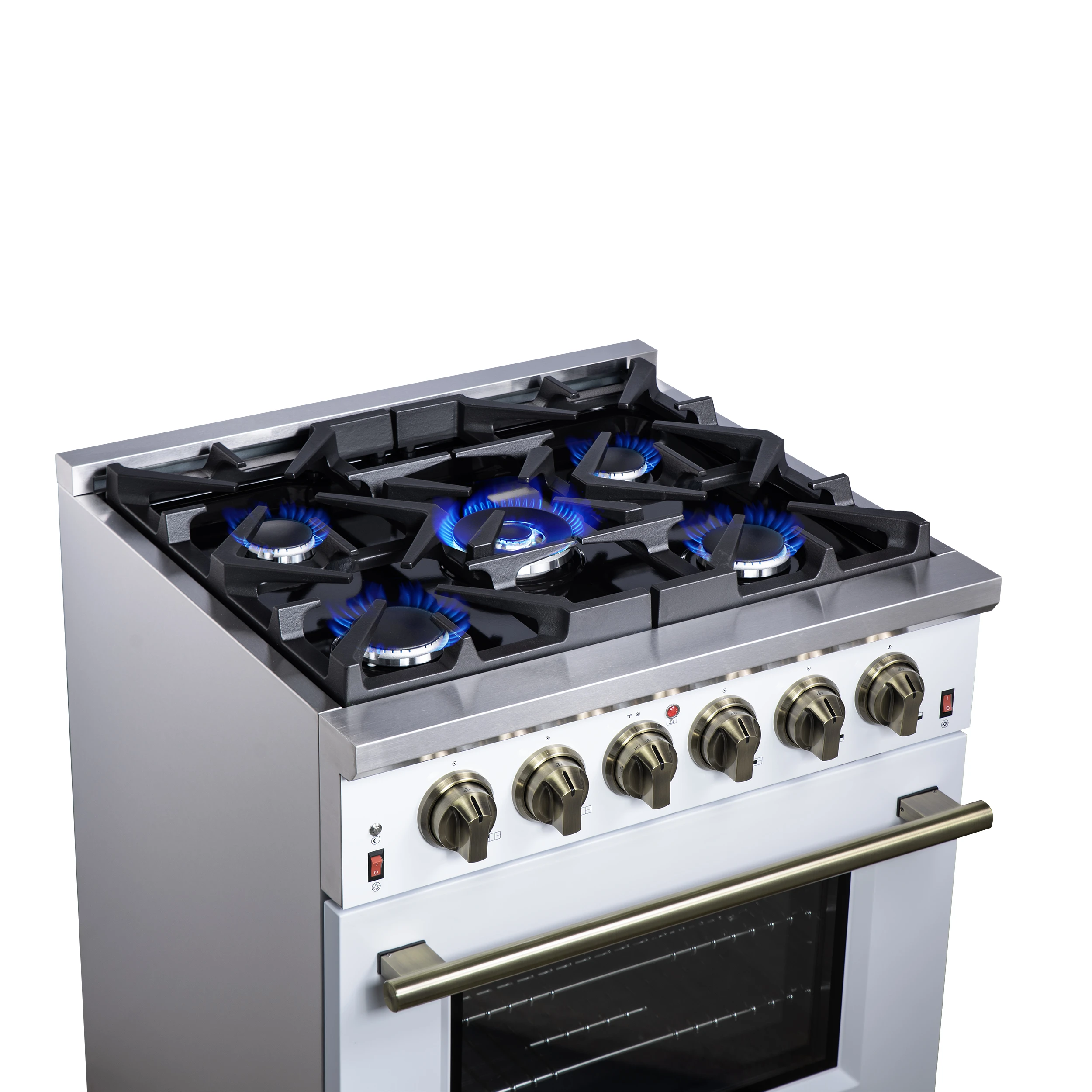 Massimo 30-Inch Freestanding Gas Range, 5 Burners, True Convection Oven FFSGS623930WHT